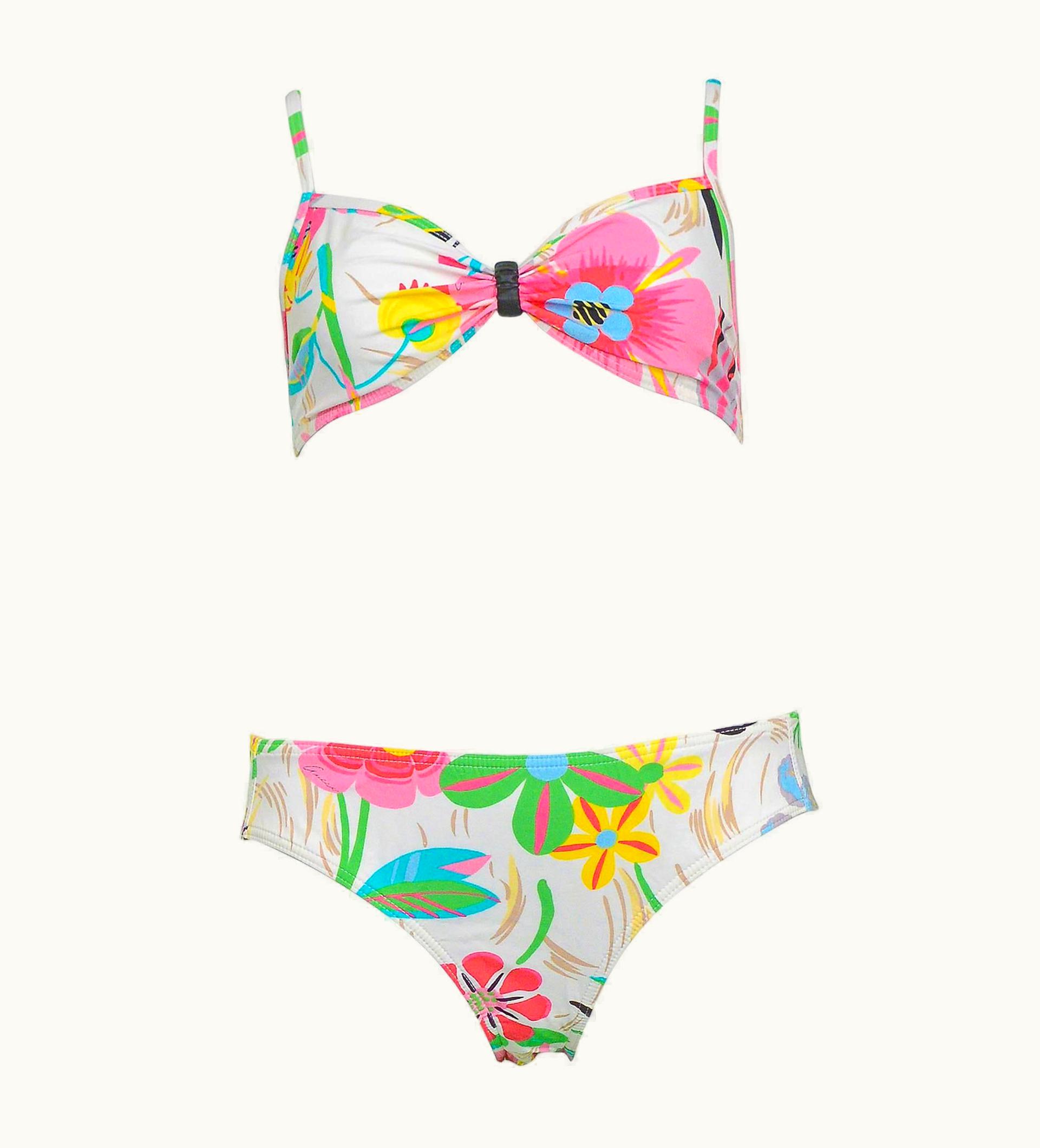 Gucci 1999 Tom Ford For Gucci Pink Floral Bikini