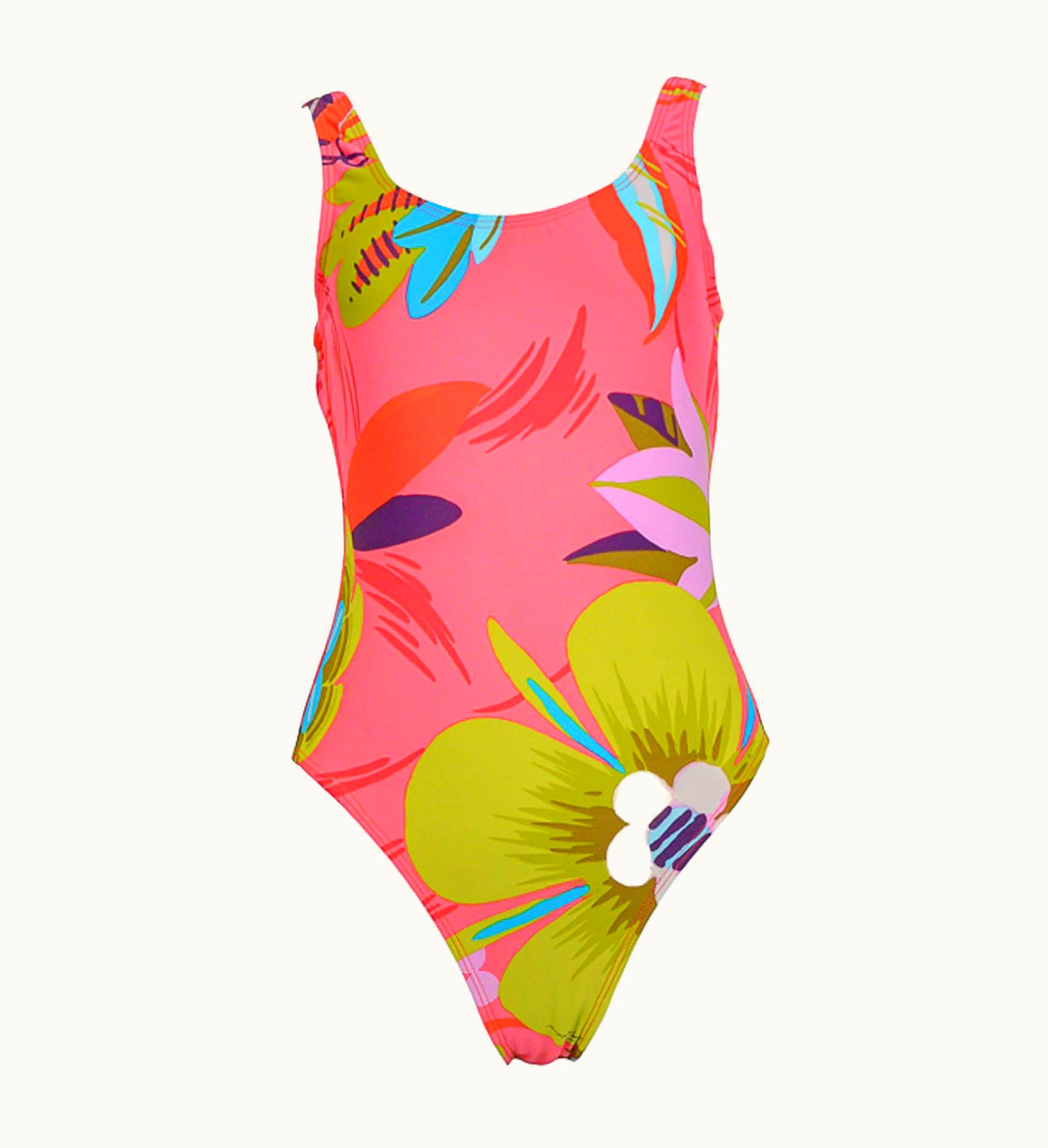 Gucci 1999 Tom Ford For Gucci Pink Floral One-Pice Swimsuit