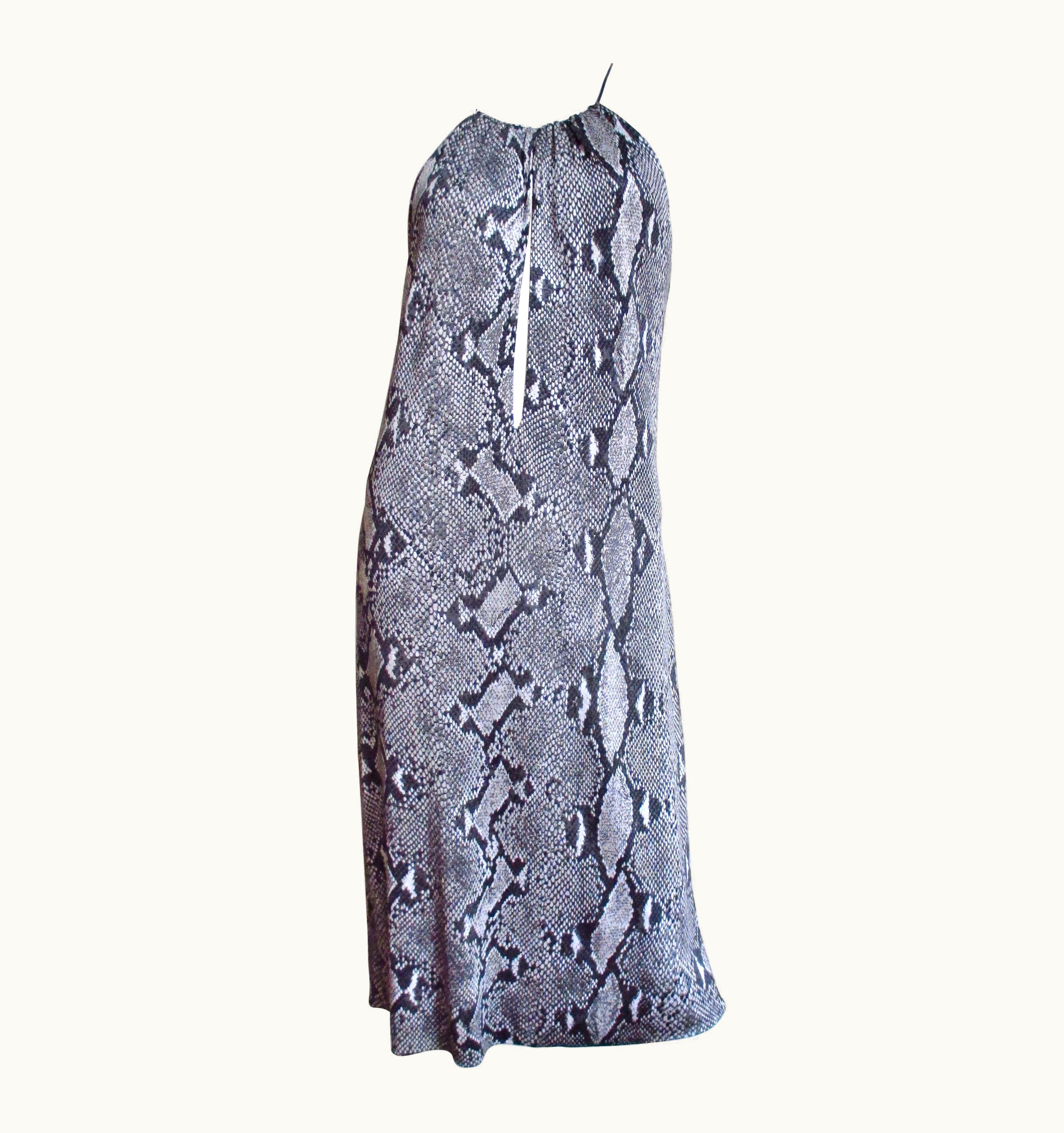 Gucci Tom Ford For Gucci Silk Python Print Dress S/S 2000