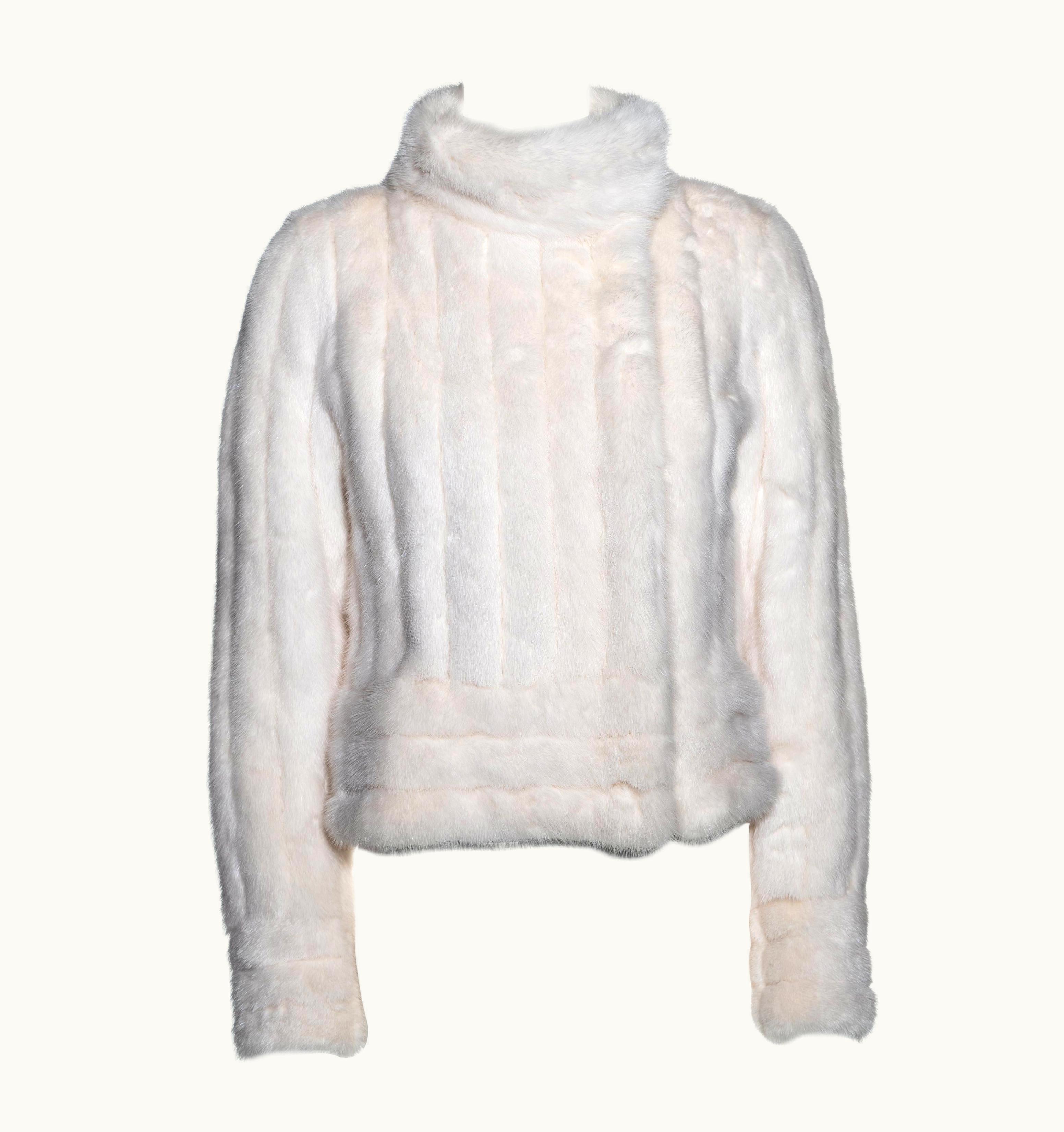 Gucci By Tom Ford White Quilted Mink Fur Jacket, AW 2000