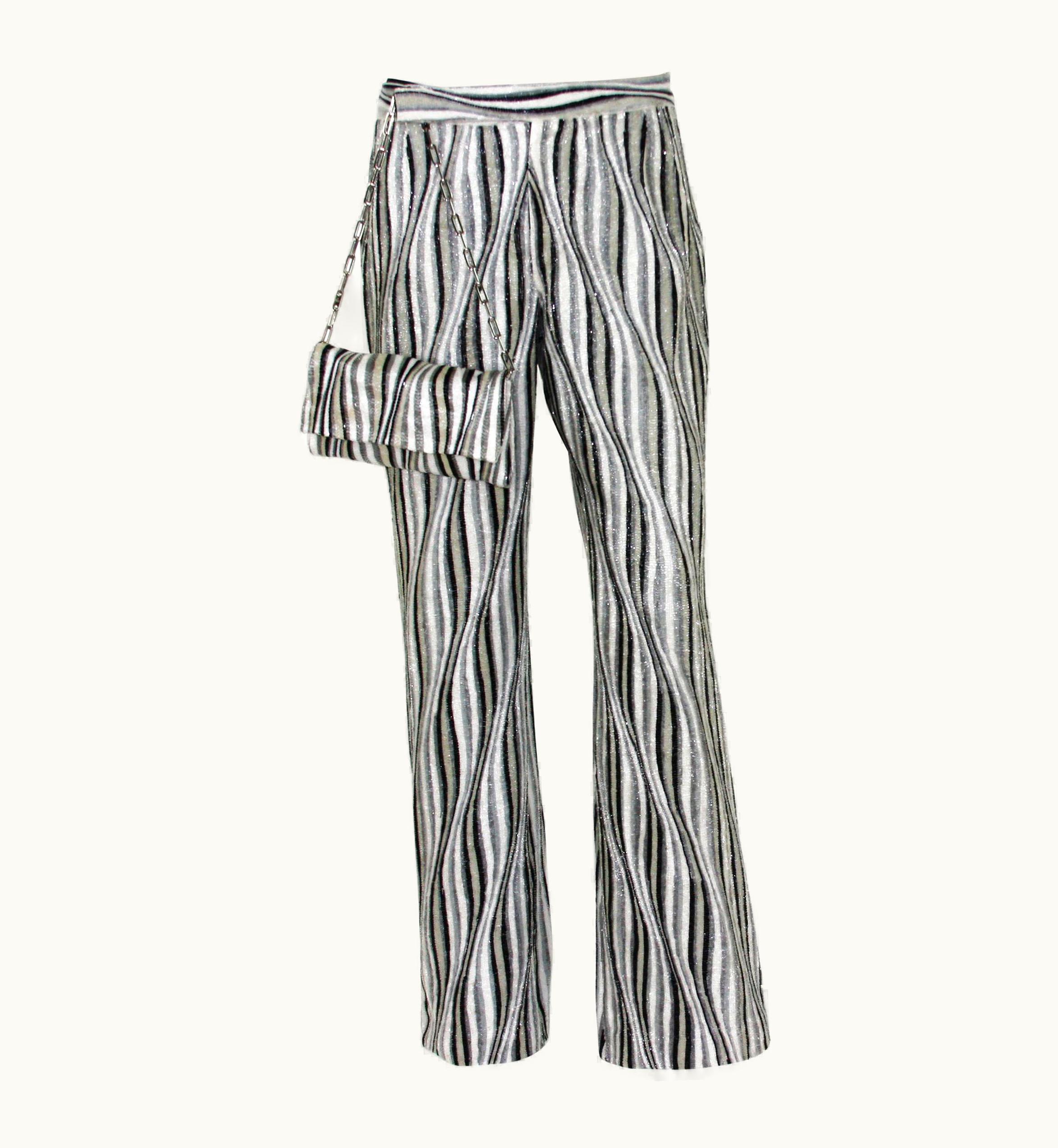 Gucci Tom Ford For Gucci S/S 2000 Fully Beaded Pants + Matching Beaded Bag It. 42 Us
