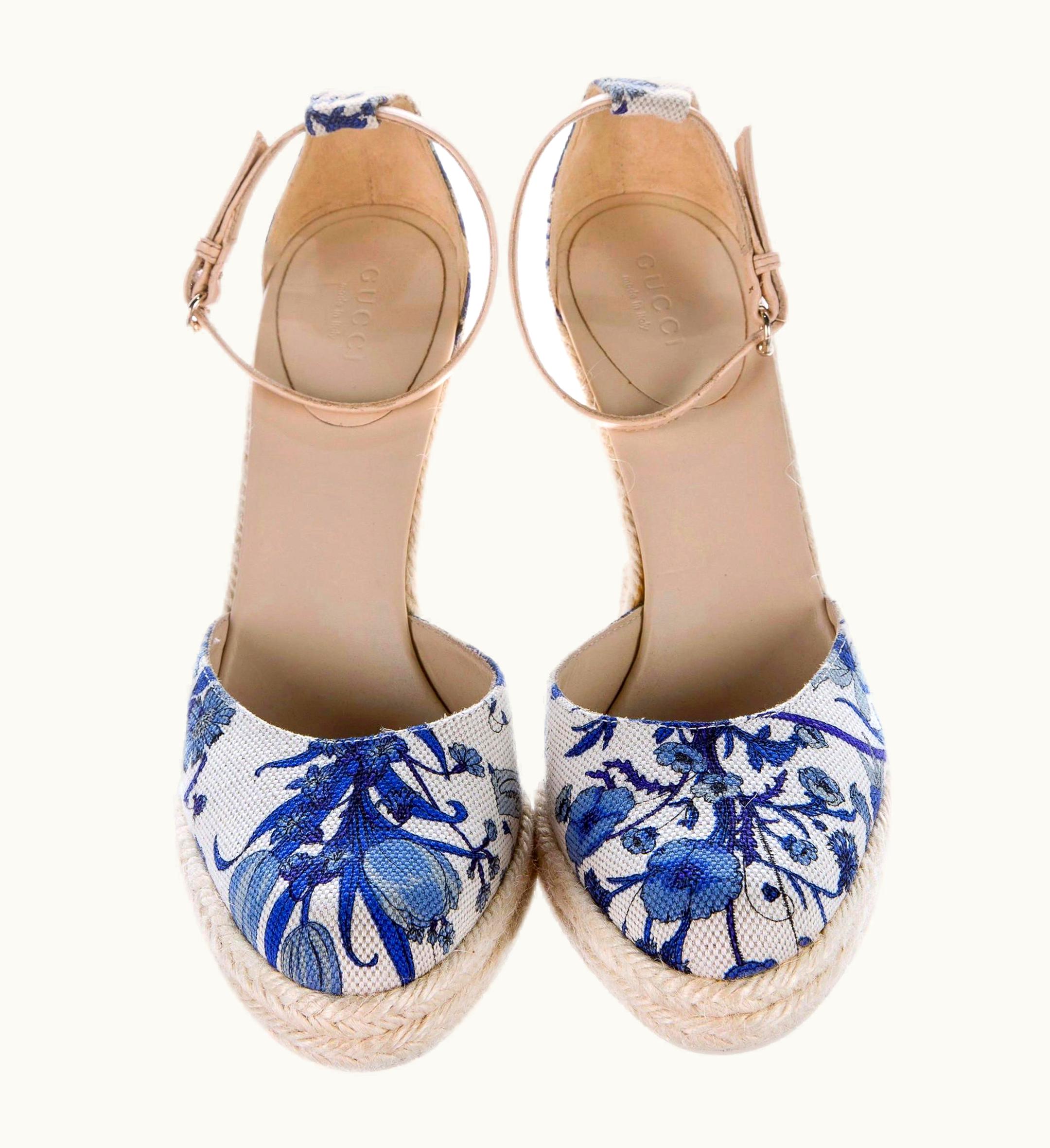 Gucci Cruise 2007 Runway Flora Wedge Espadrille Heels UZ0574187
