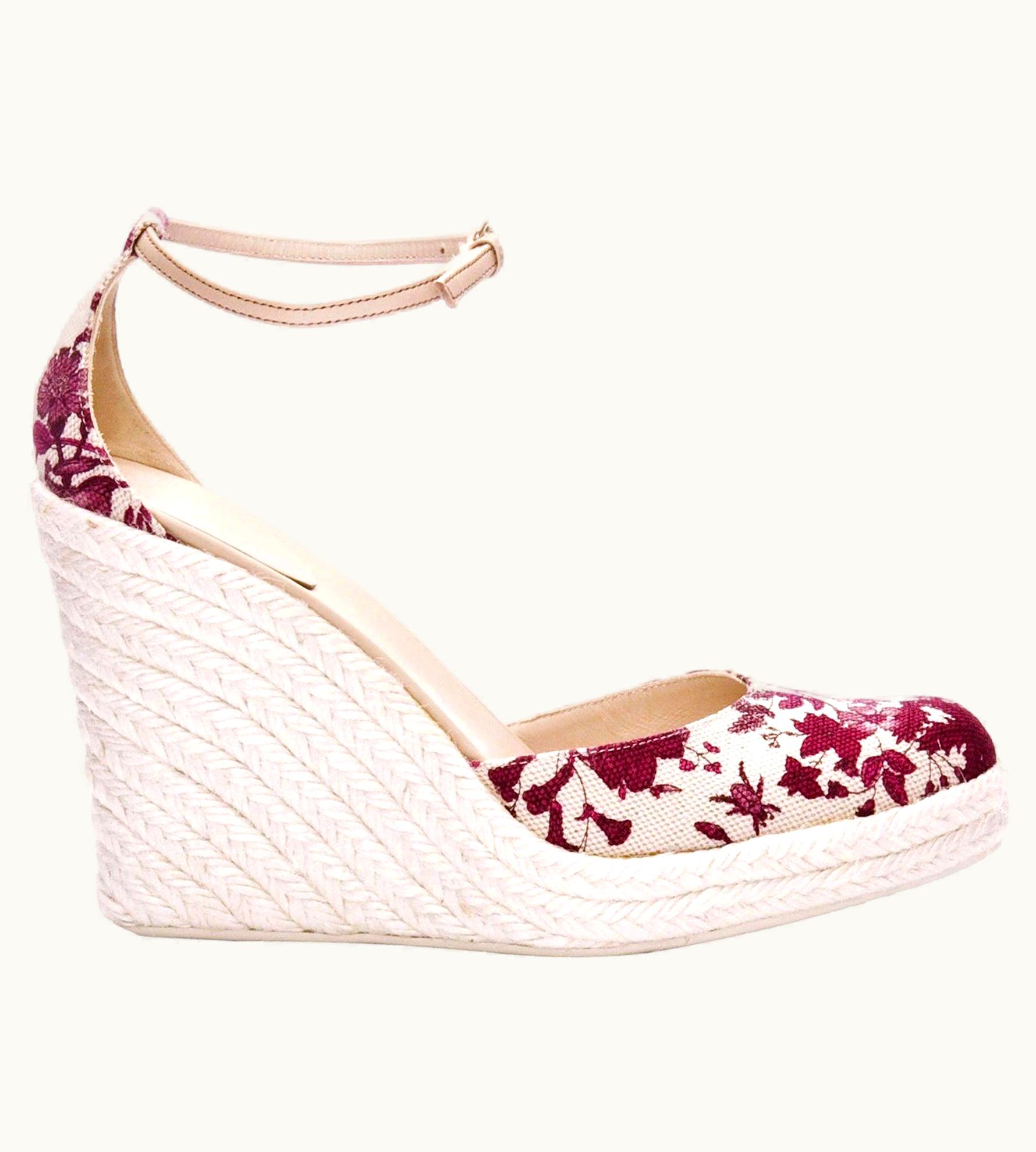 Gucci Cruise 2007 Runway Flora Wedge Espadrille Heels UZ0574202