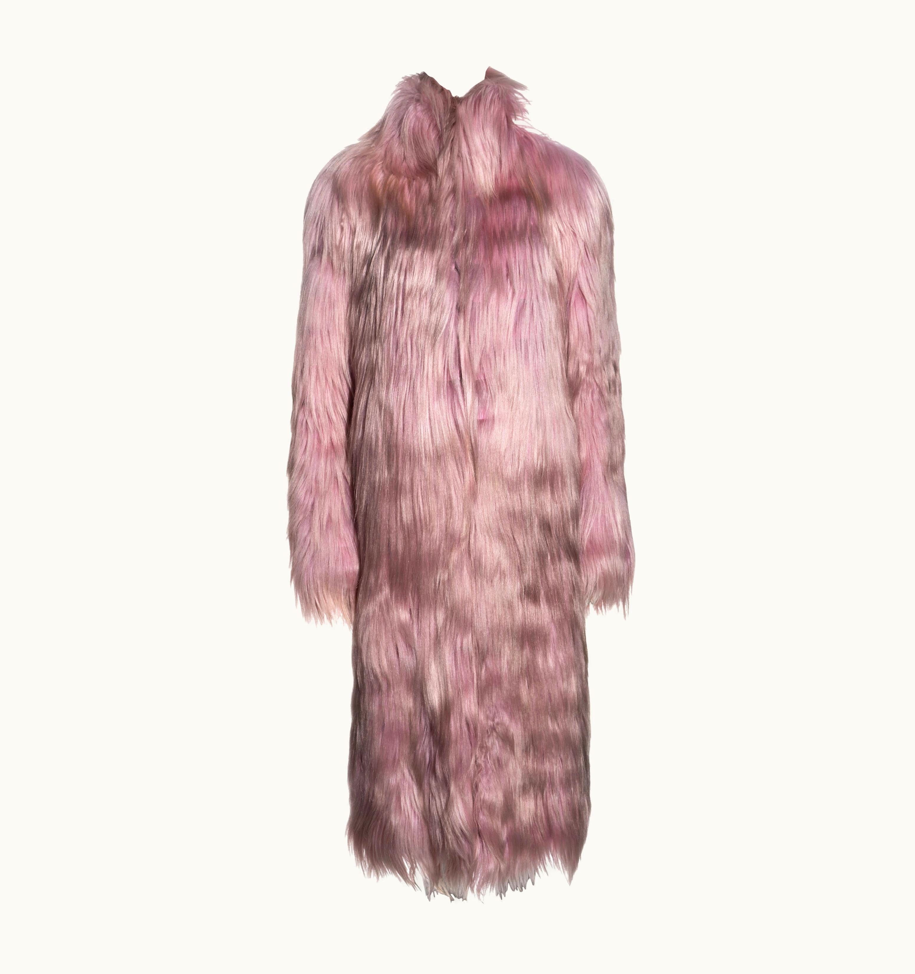 Gucci By Tom Ford Oversized Pink Goat Hair Coat, AW 2001