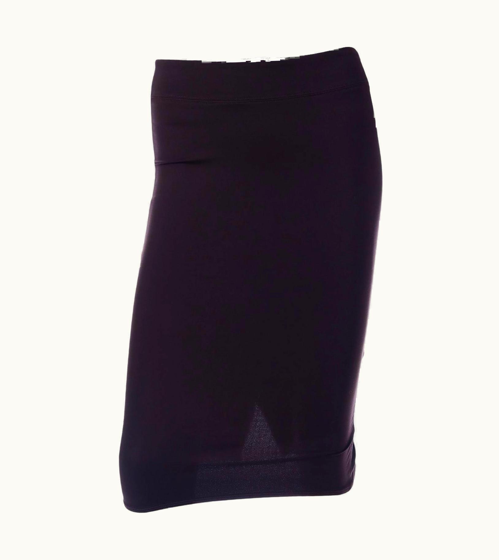 Gucci Tom Ford Gucci 2004 Purple Brown Silk Runway Skirt Deadstock W Original Tags