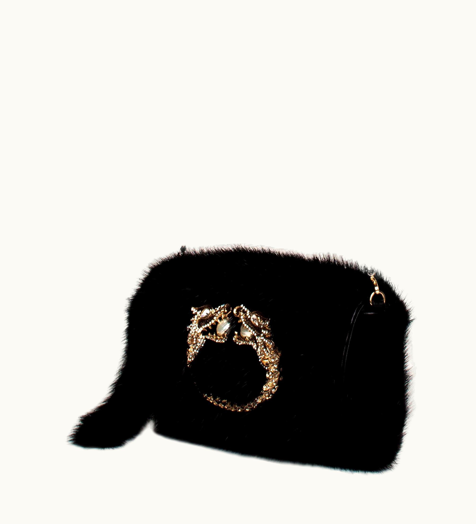 Gucci AW 2004 Gucci By Tom Ford Mink Crystal Dragon Mini Bag