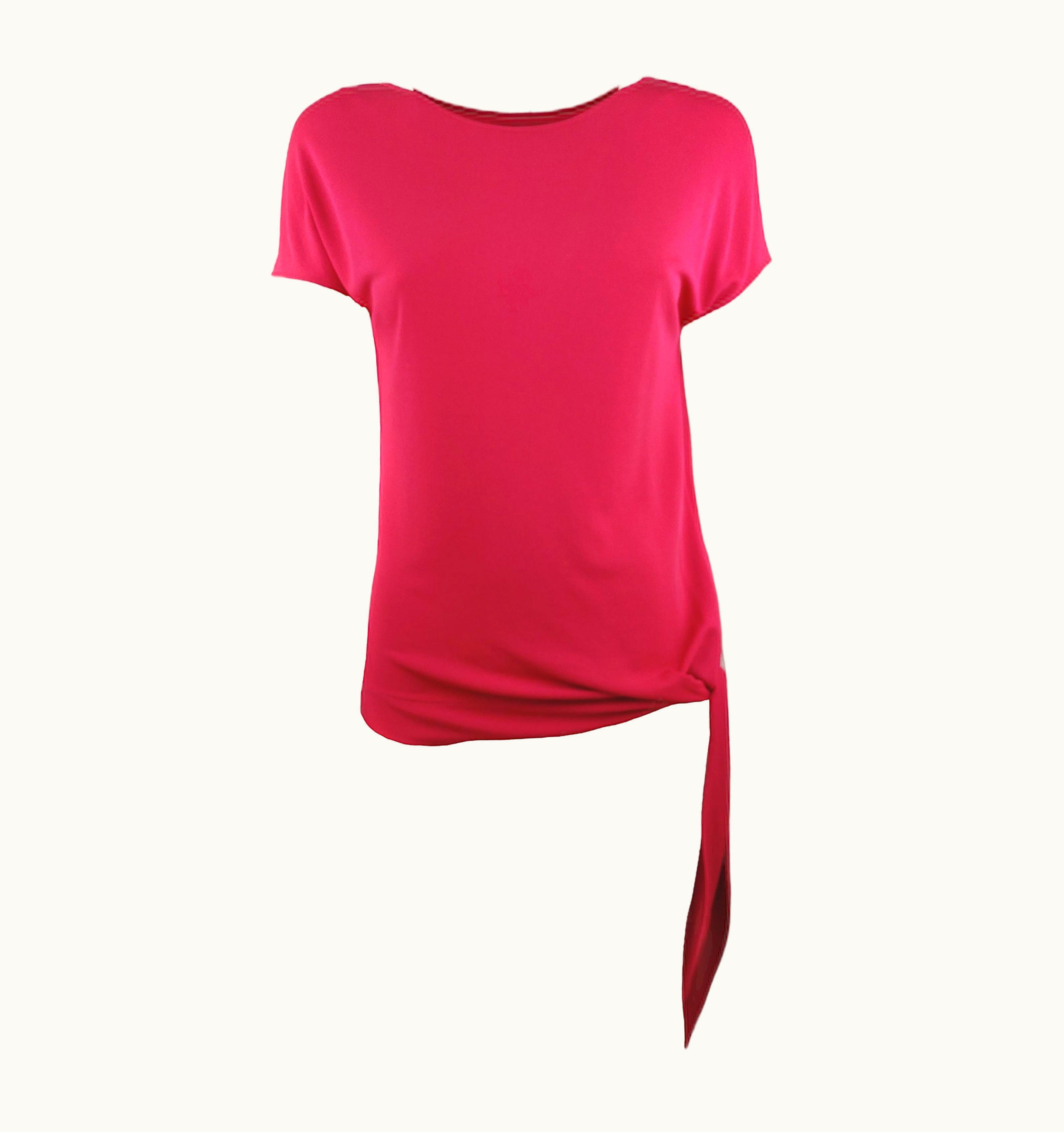 Gucci By Tom Ford - Authentic Vintage Red Blouse With Side Knot