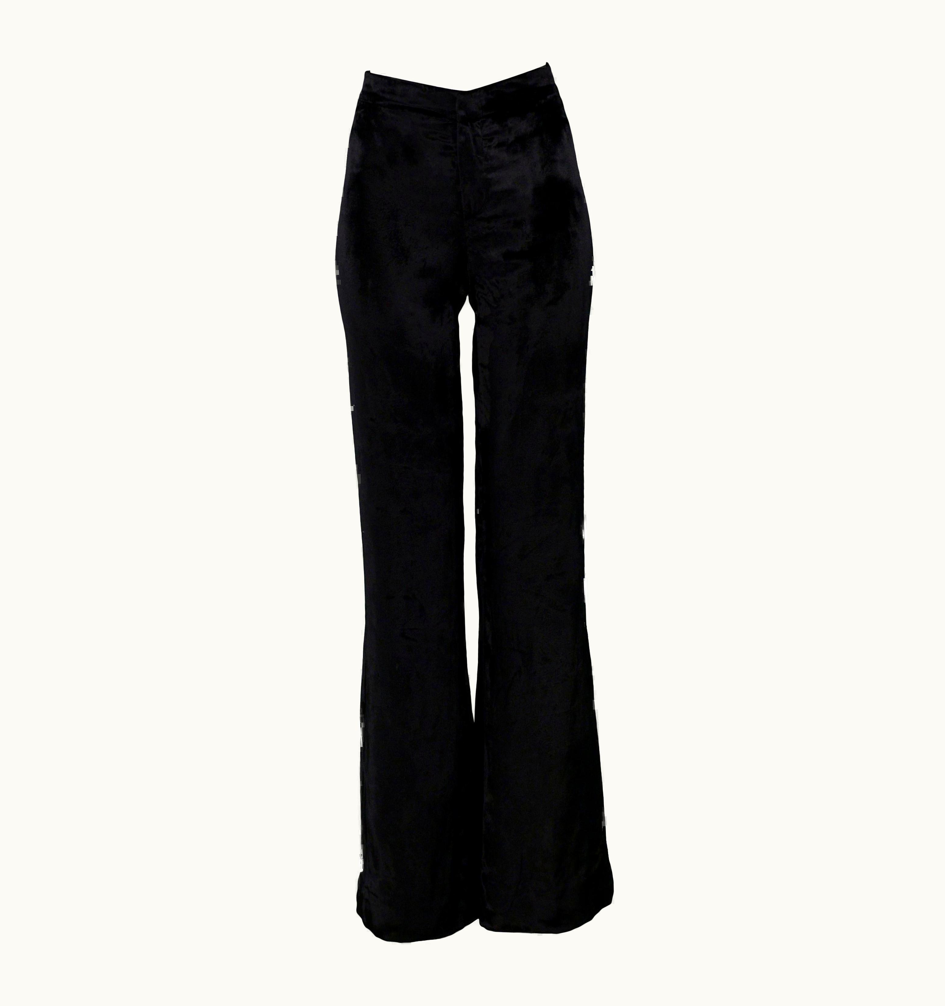 Gucci Stunning Gucci By Tom Ford Black Velvet Flare Pants