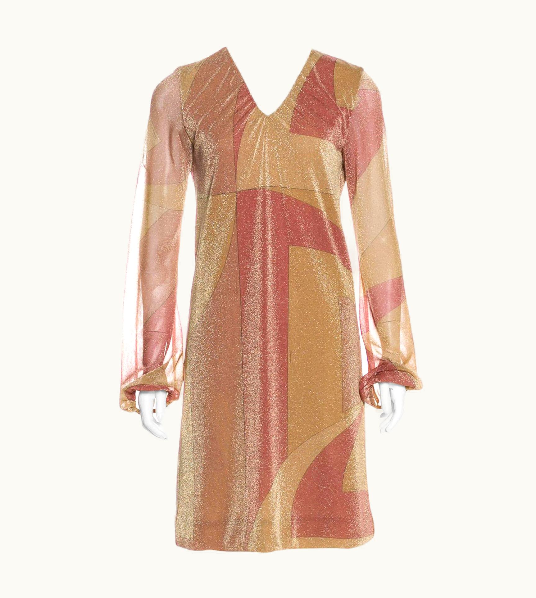 Gucci Tom Ford For Gucci Runway Lycra Metallic Cocktail Dress, F S/S W 2000 It