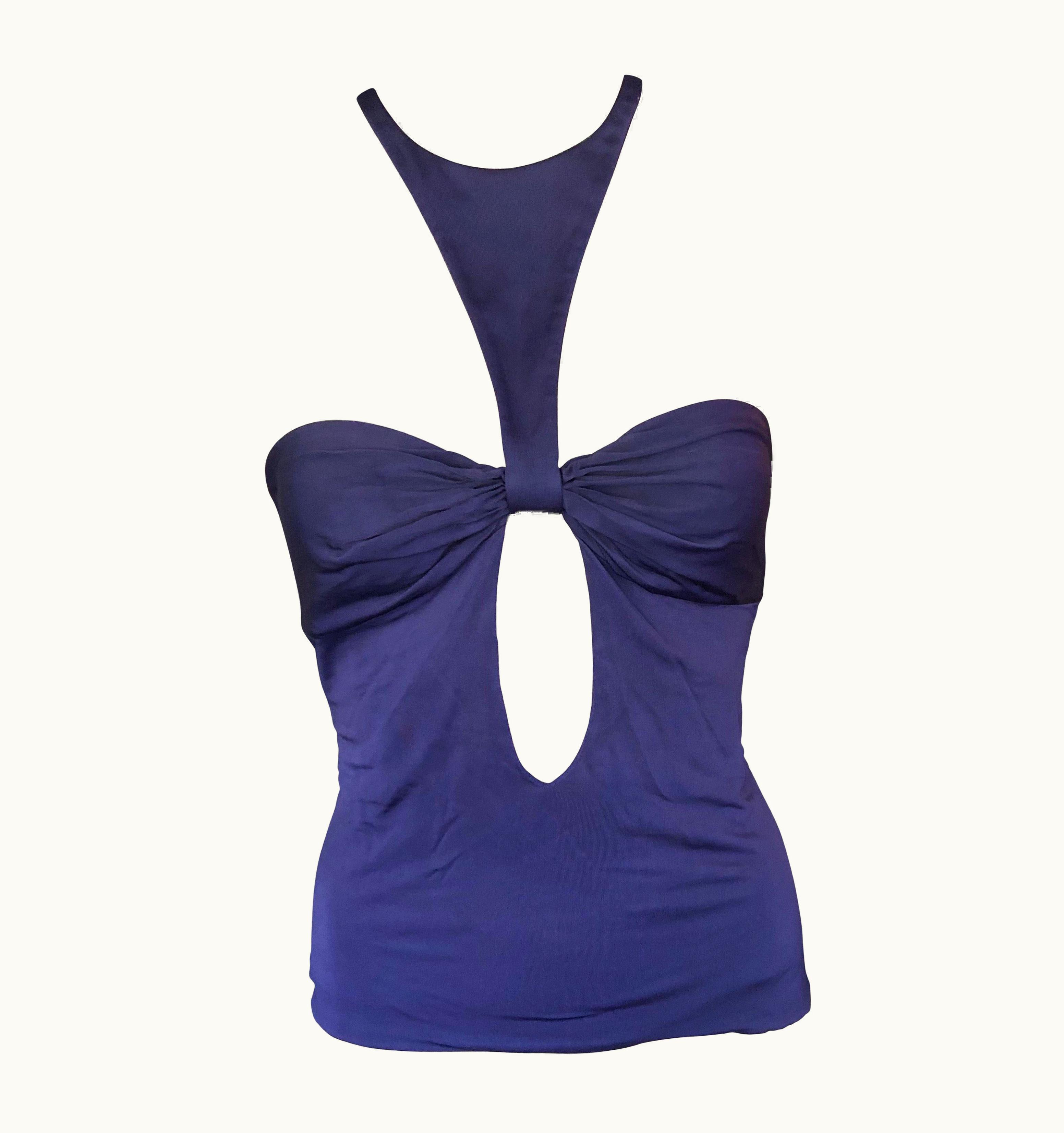 Gucci Tom Ford For Gucci AW 2004 Plunging Cut-Out Top