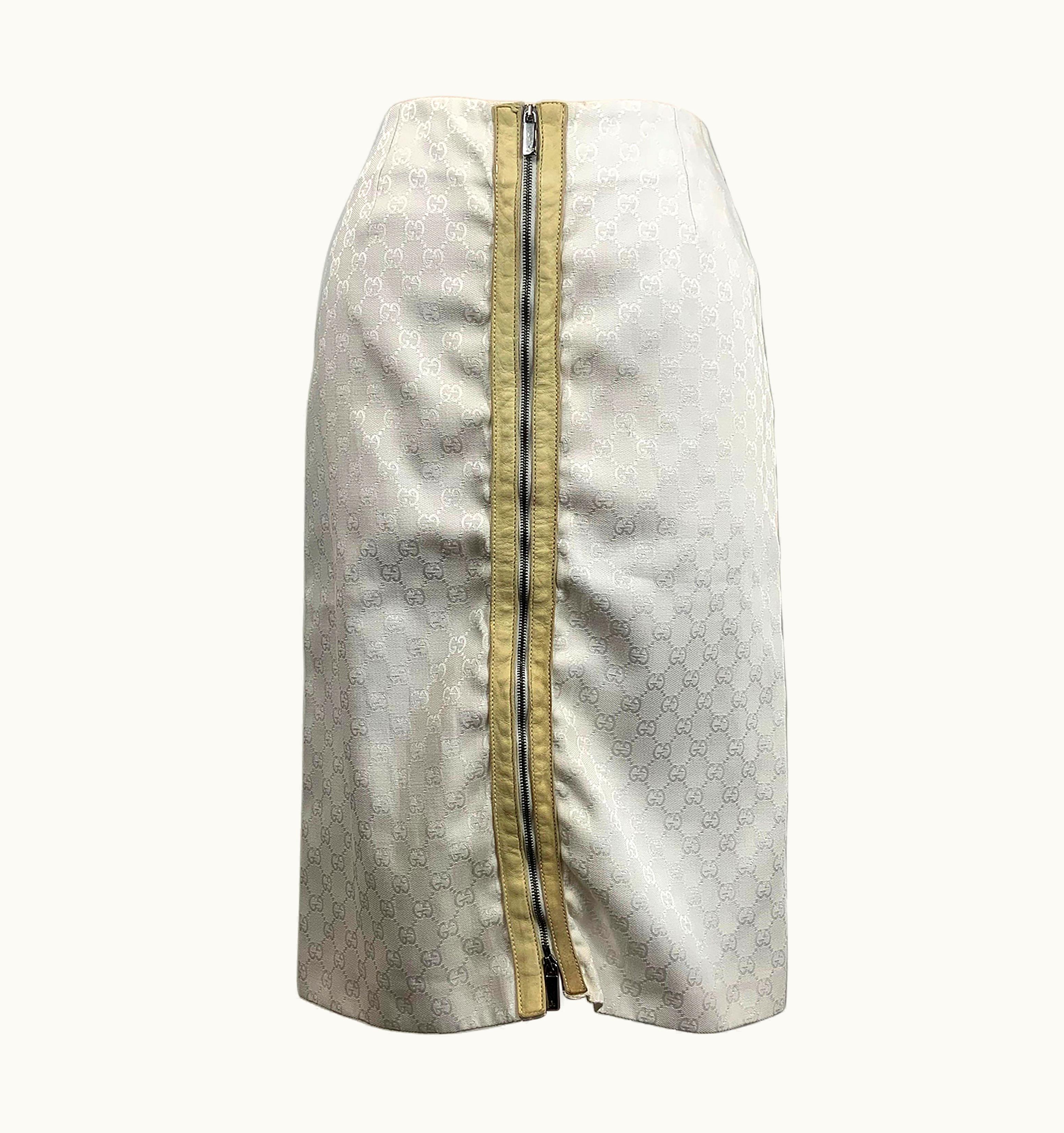Gucci Gucci 2000 Monogram Skirt By Tom Ford