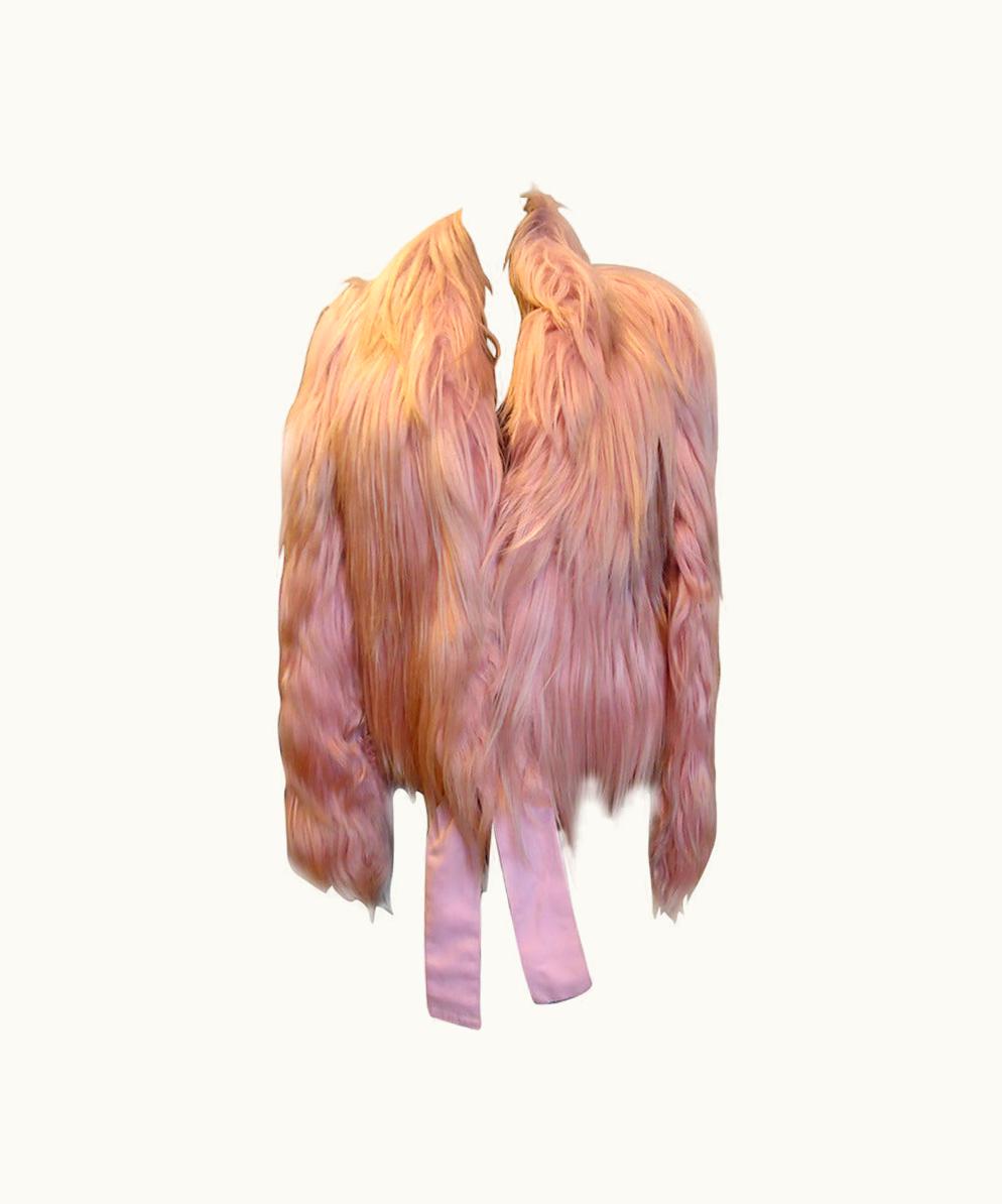 Gucci 2001 Gucci By Tom Ford Pink Kidassia Fur Coat