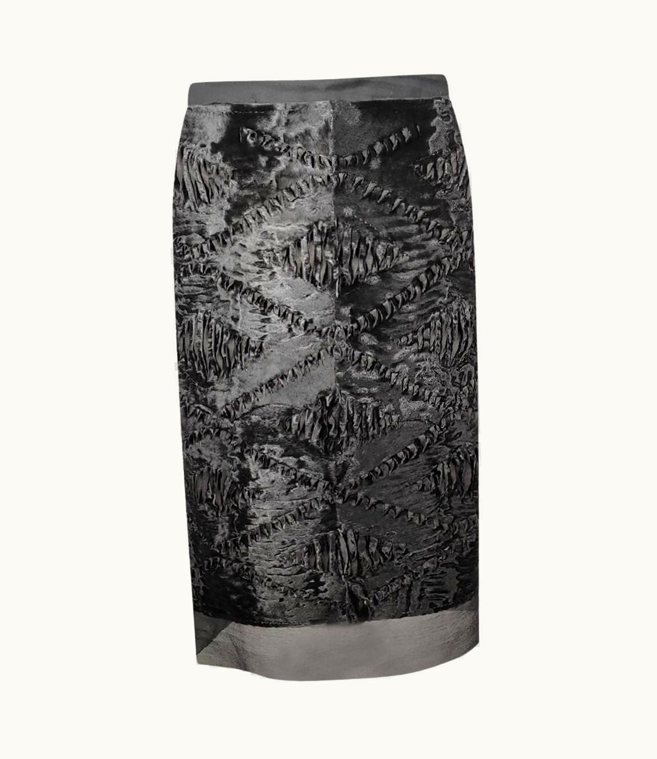 Gucci AW 2002 Tom Ford For Gucci Persian Lamb Fur Skirt