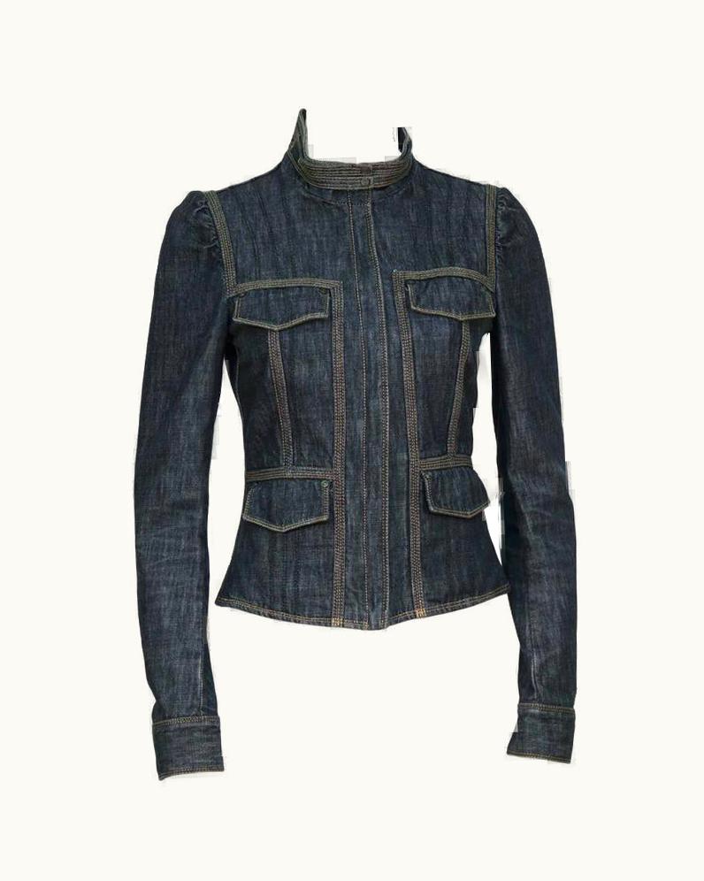 Gucci 2002 Tom Ford Era Gucci Fitted Jean Jacket