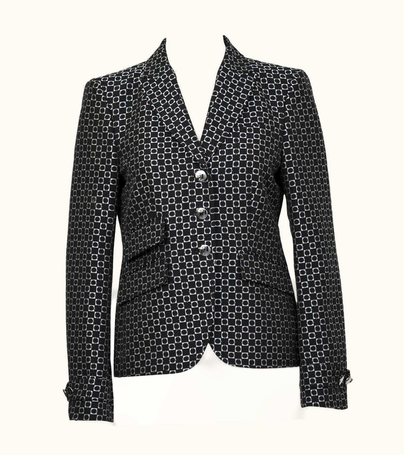 Gucci Fall 2007 Runway Gucci Black And White Geometric Blazer