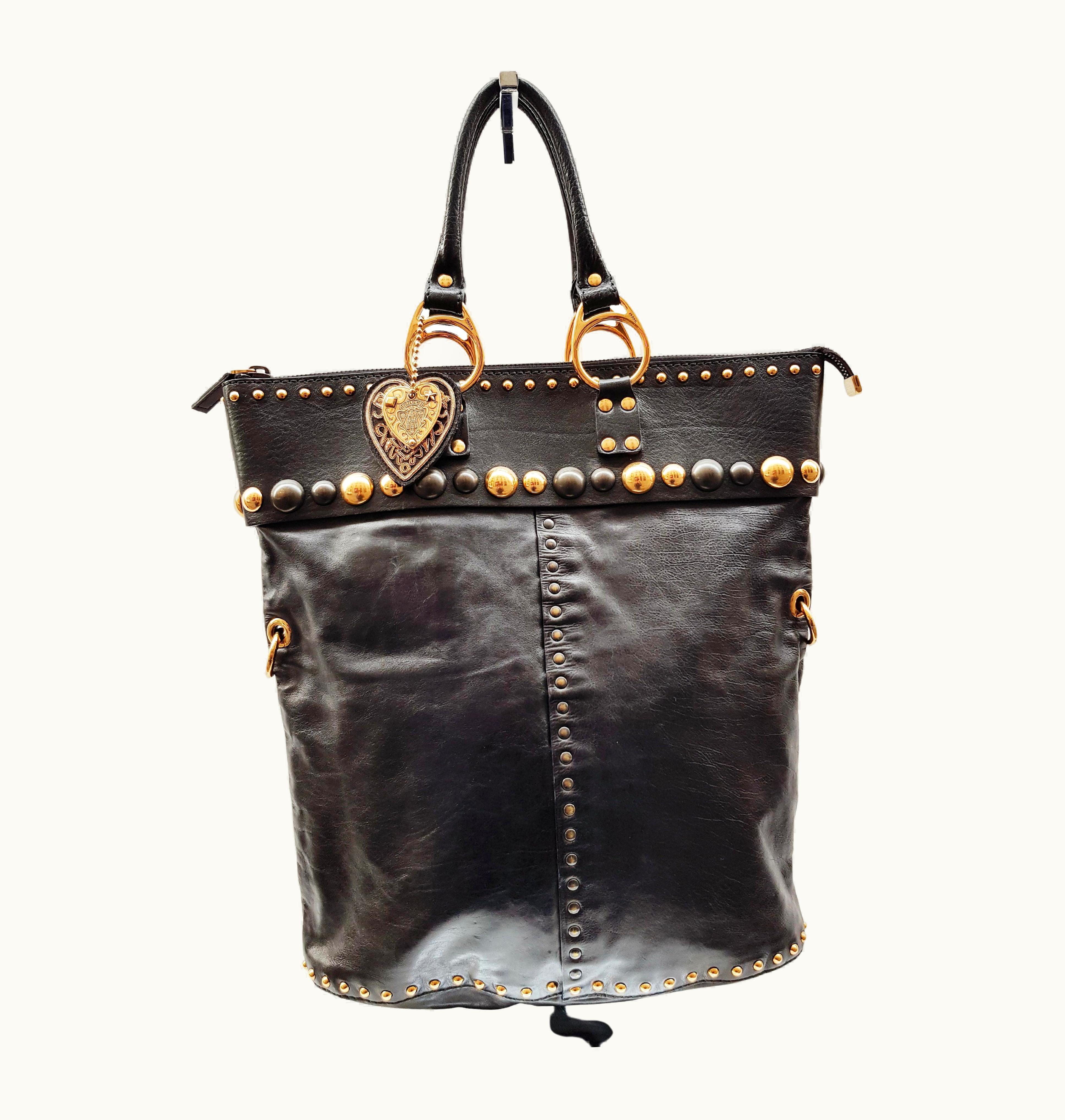 Gucci Gucci AW 2008 Runway Large Black Studded Babouska Bag
