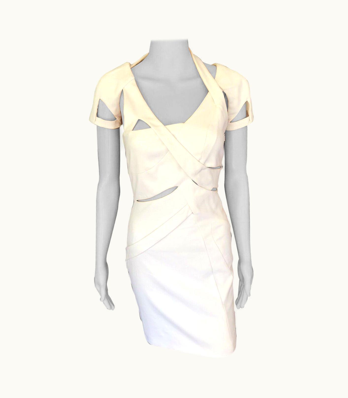 Gucci Gucci S/S 2010 Runway Cutout White Mini Dress