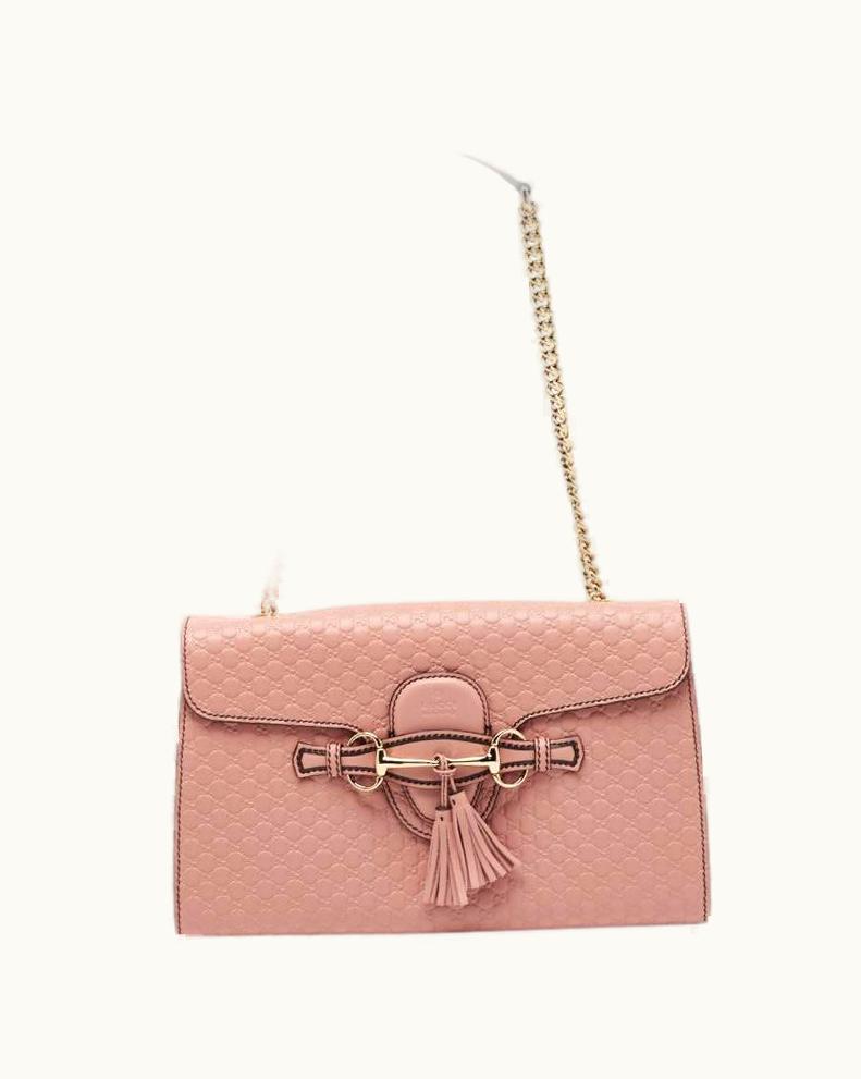 Gucci Gucci Pink Microguccissima Leather Medium Emily Shoulder Bag