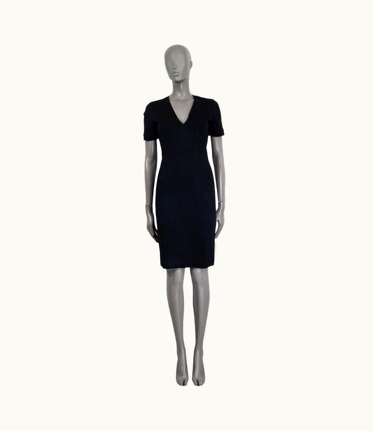 Gucci Gucci Black Viscose Short Sleeve Bodycon Dress