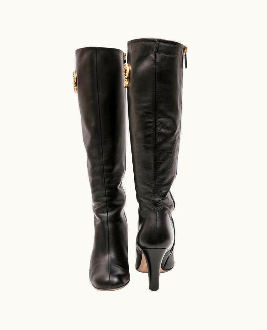 Gucci Gucci Boots In Black Supple Lamb Leather .5fr