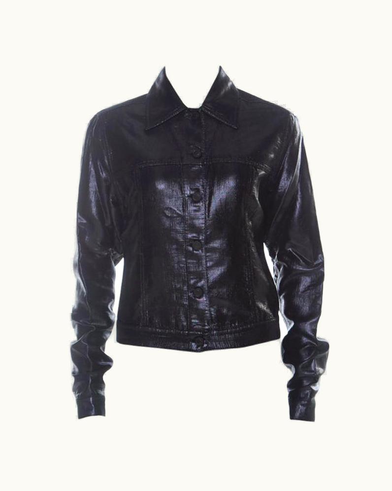 Gucci Gucci Black Lurex Knit Shiny Look Jacket