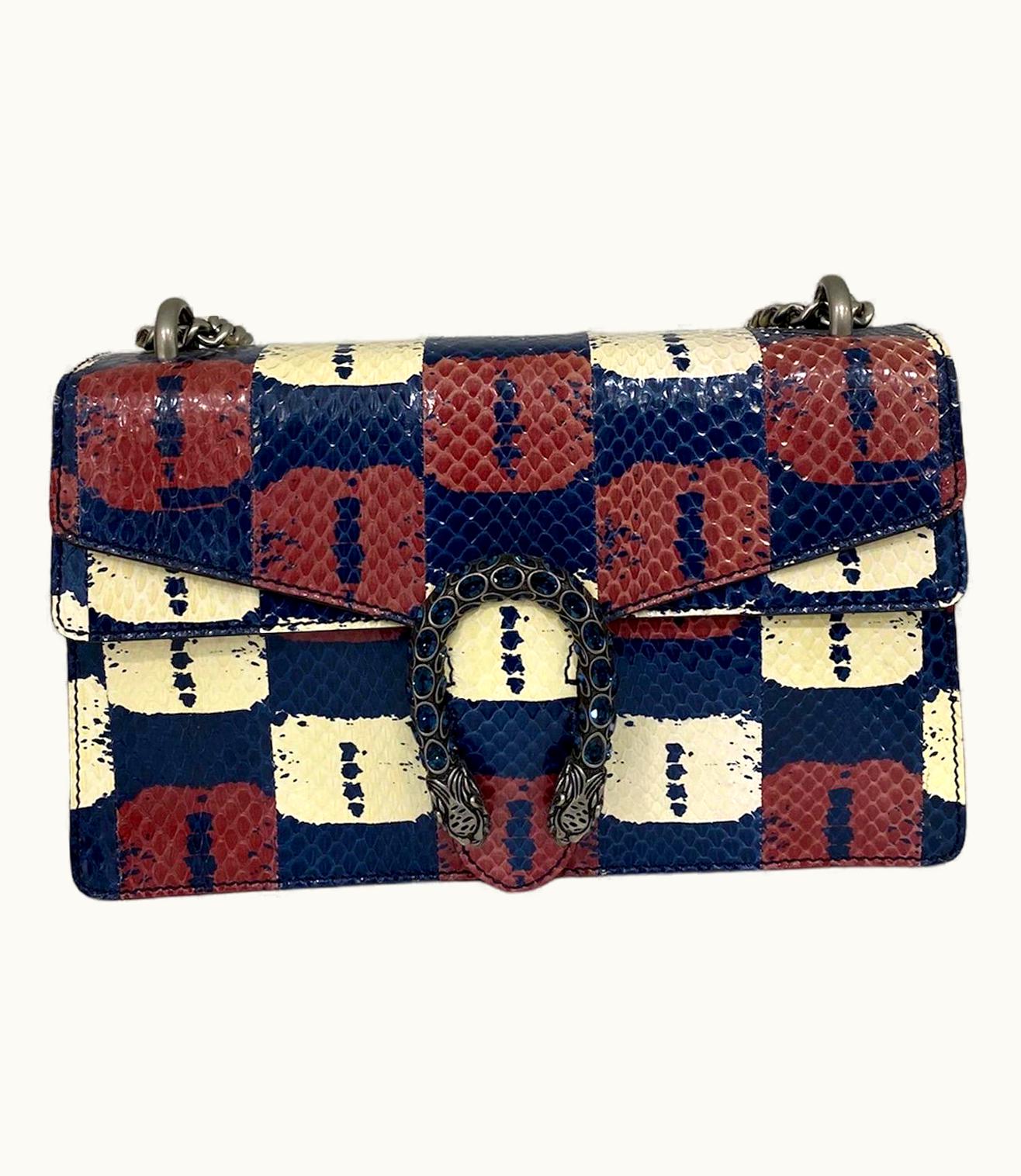 Gucci Gucci Dionysus Bag Blu And Red Leather Shoulder Bag