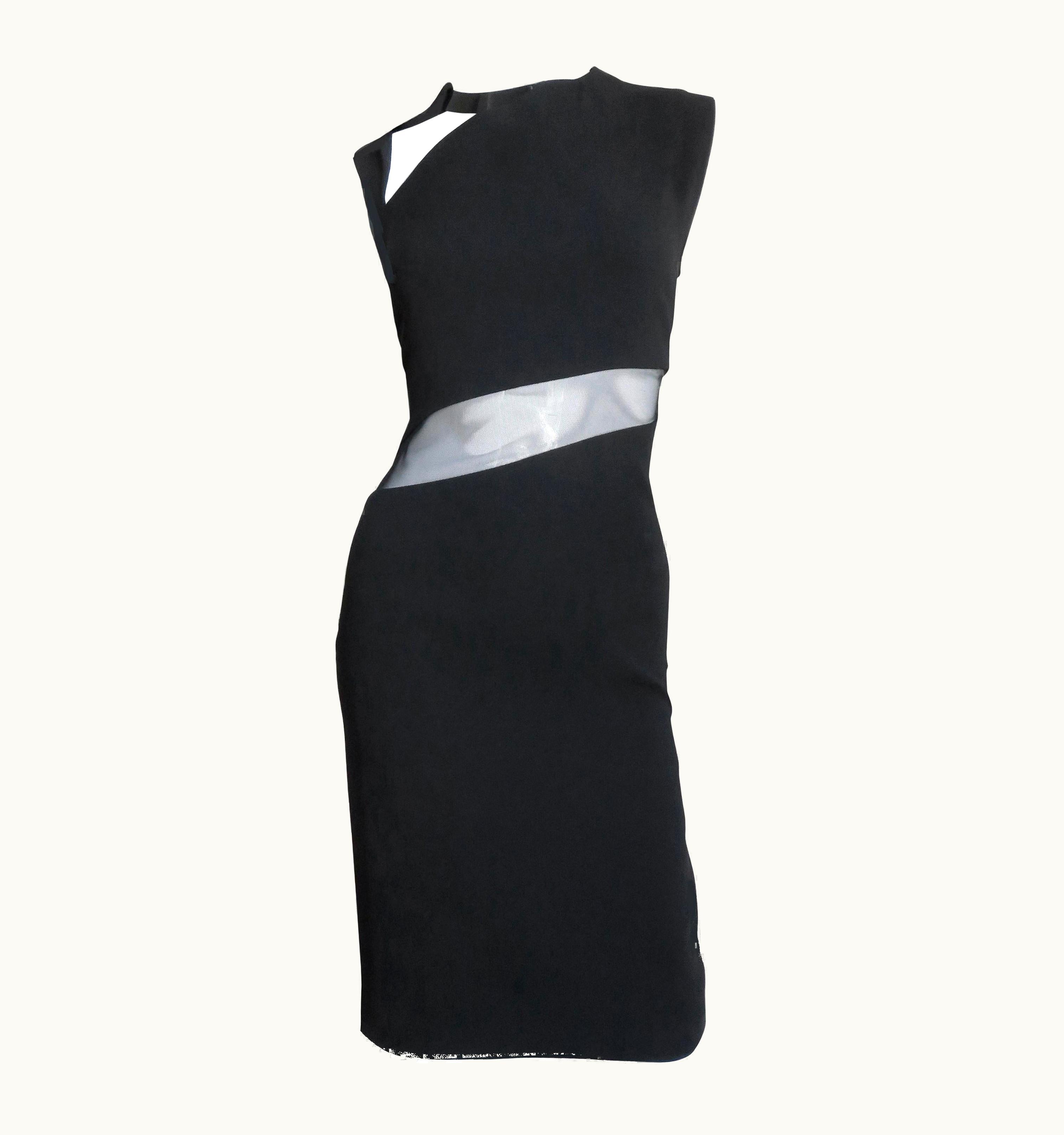 Gucci Gucci Silk Dress With Cut Outs And Metal Collar