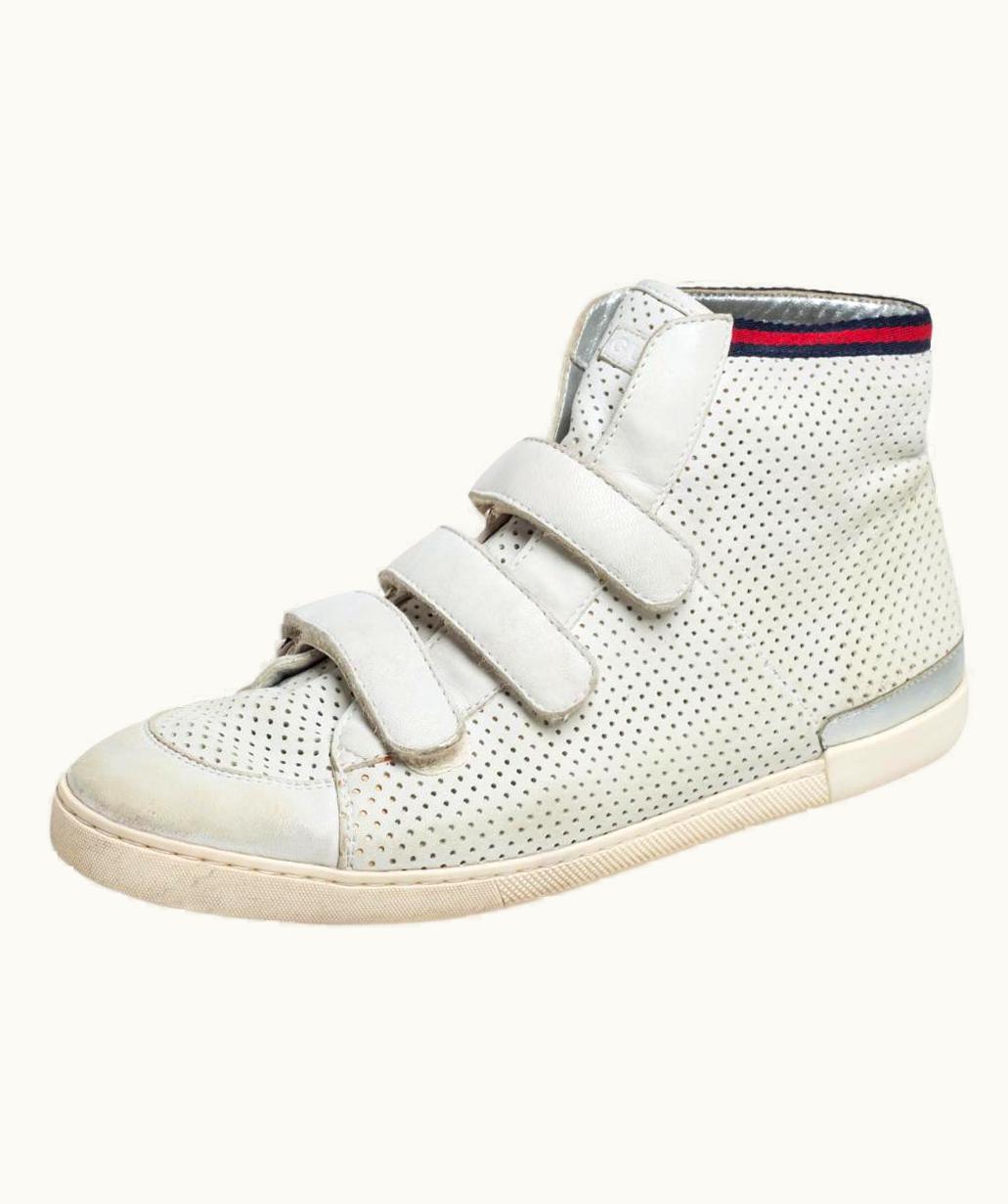 Gucci Gucci White Leather High Top Sneakers