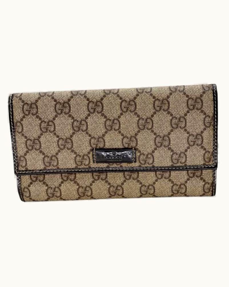 Gucci Gucci Gg Single Flap Long Monogram Wallet Gg-w0128p-0007