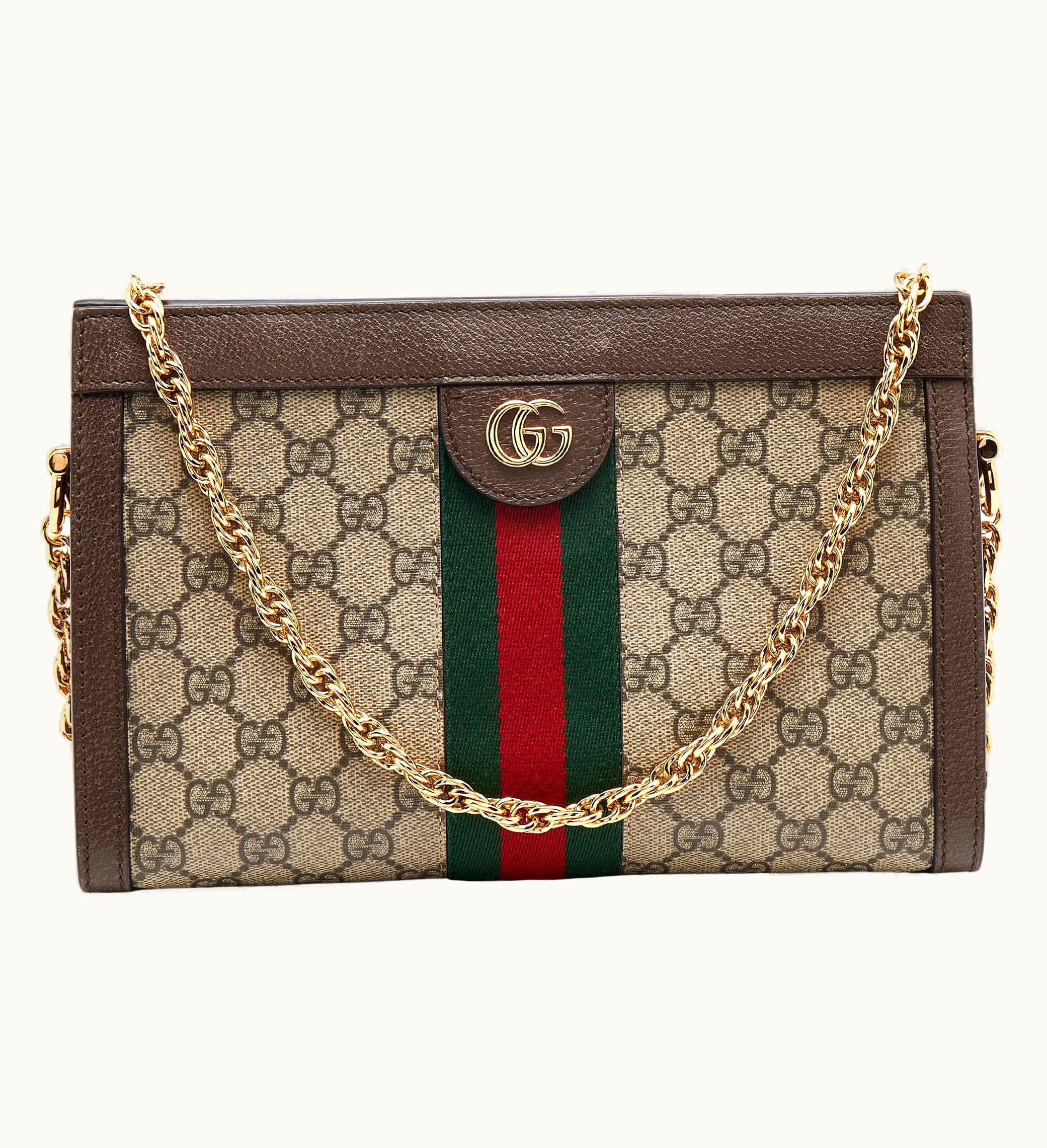 Gucci Gucci Beige/Brown Gg Supreme Canvas Ophidia Shoulder Bag