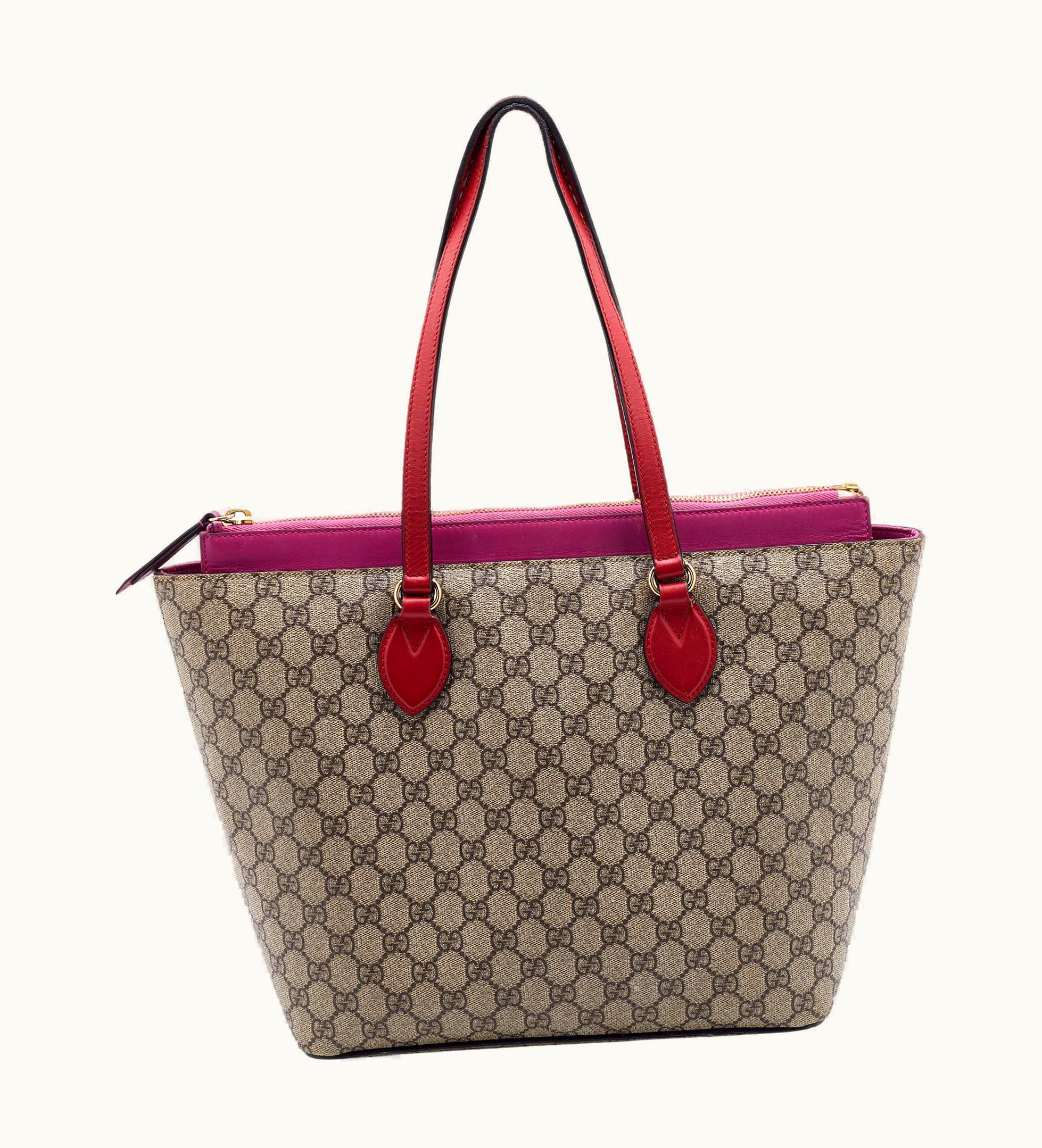 Gucci Gucci Tri Color Gg Supreme Canvas And Leather Medium Tote