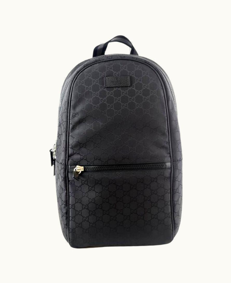 Gucci Gucci Black Gg Guccissima Slim Nylon Backpack Rucksack Travel Bag