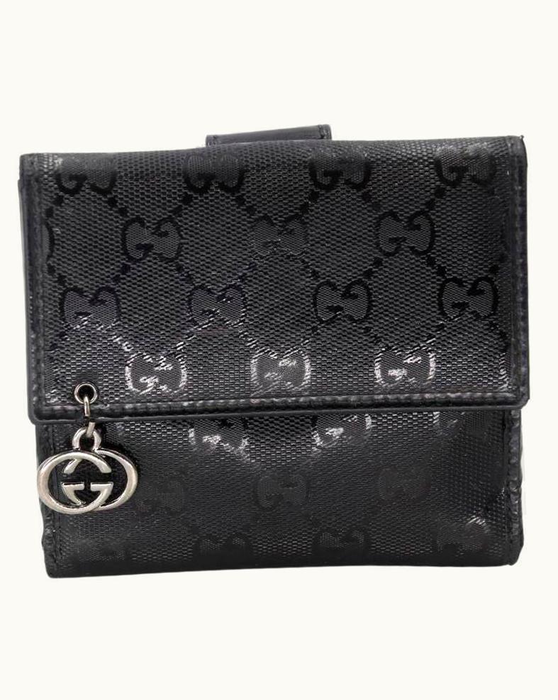 Gucci Gucci Mini Flap Canvas Gg Coated French Wallet Gg-0317n-0069