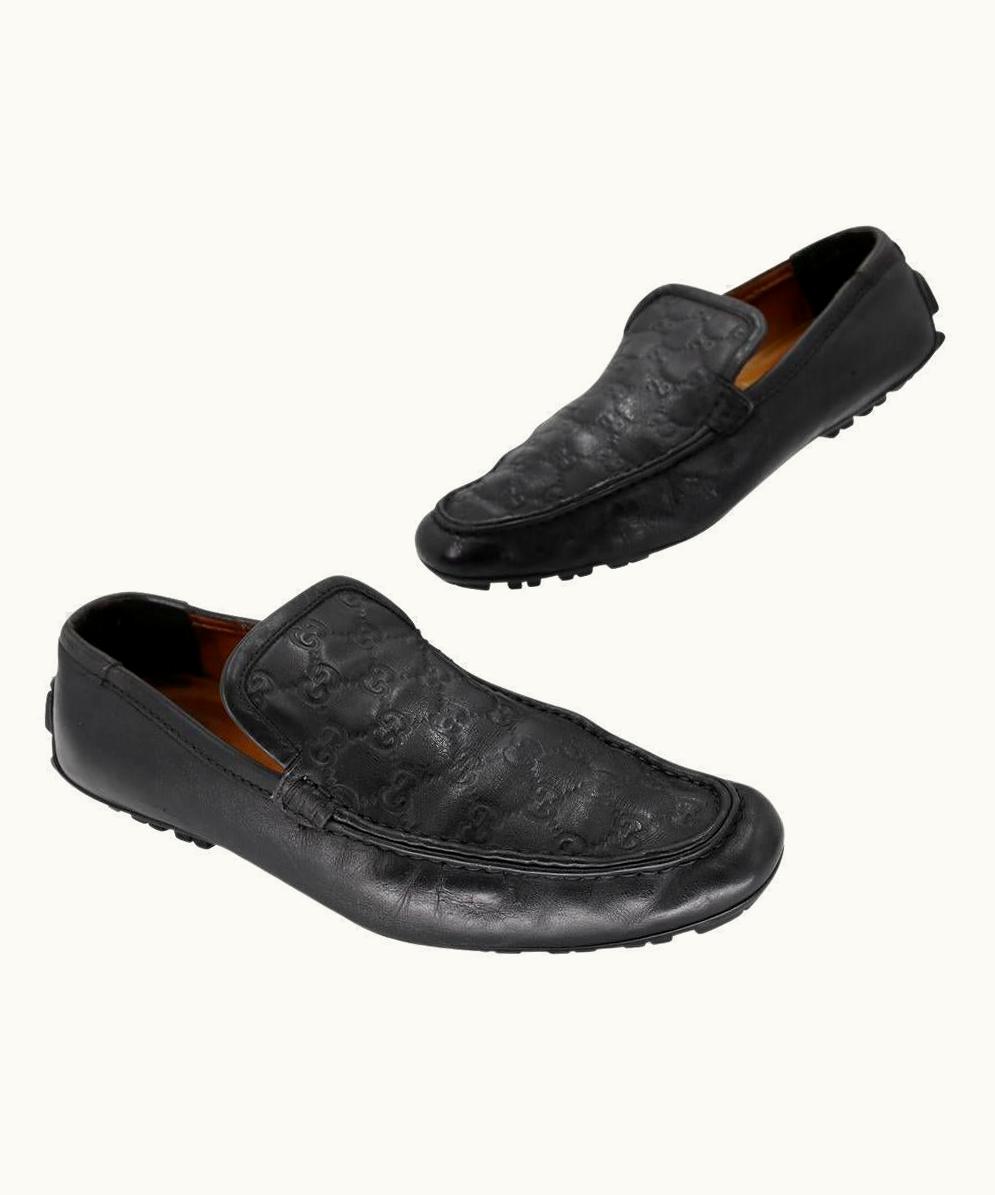 Gucci Gucci Gg Guccissima 43.5 Leather Driver Men' Formal Shoes Gg-s0805p-0002