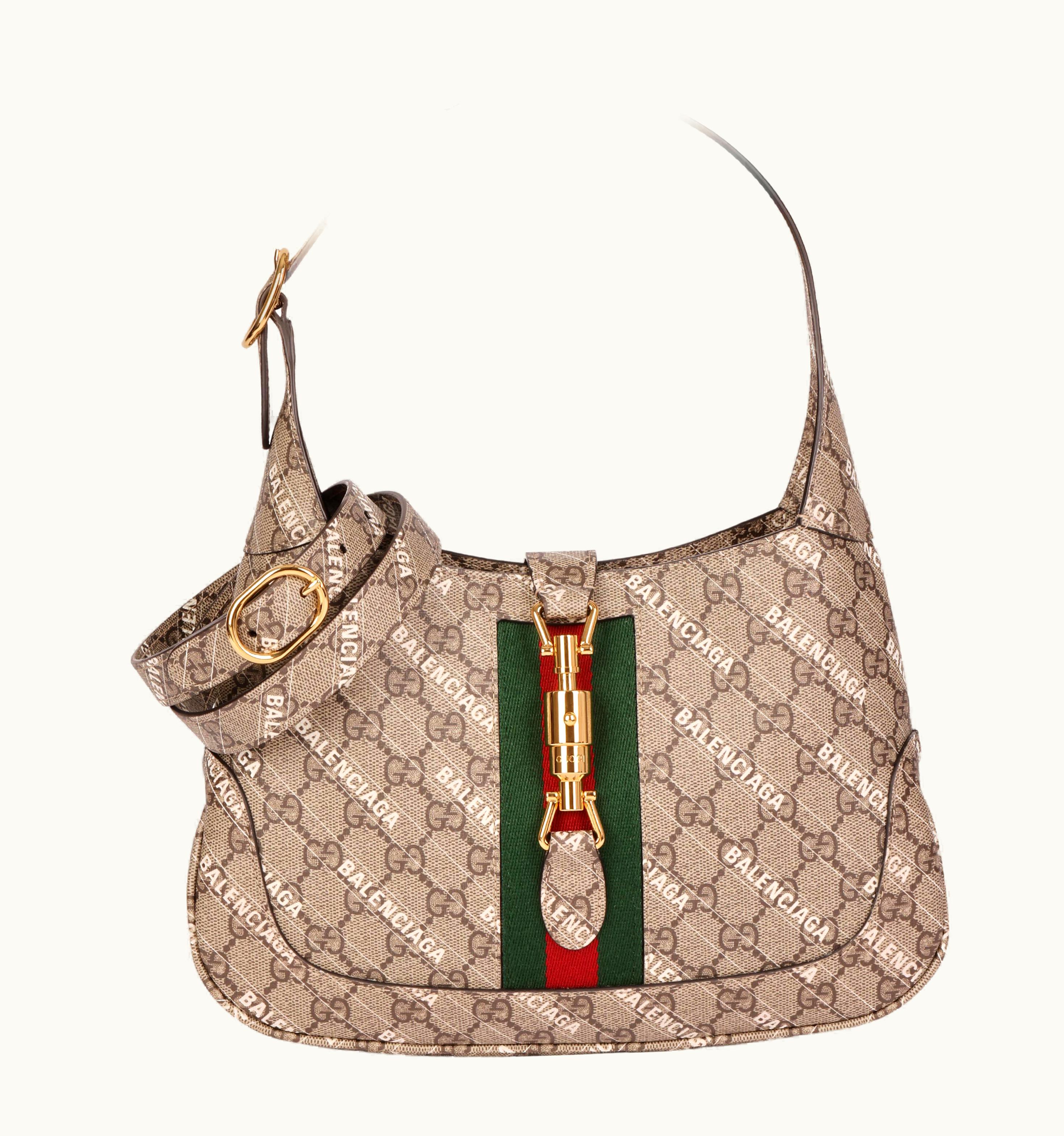 Balenciaga Gucci Balenciaga Beige Gg Supreme Canvas The Hacker Project Web Small Jackie