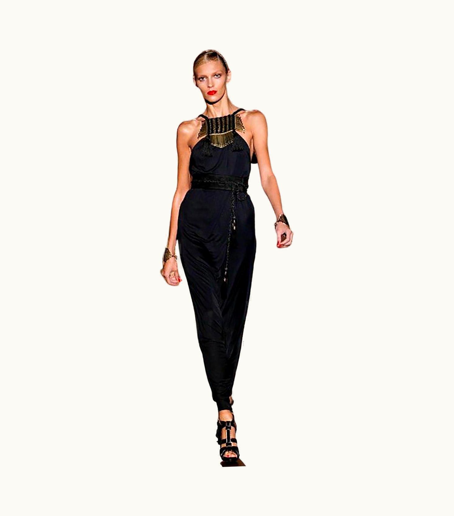 Gucci S/S 2011 Gucci Vintage Long Embellished Jumpsuit As Seen On J Lo