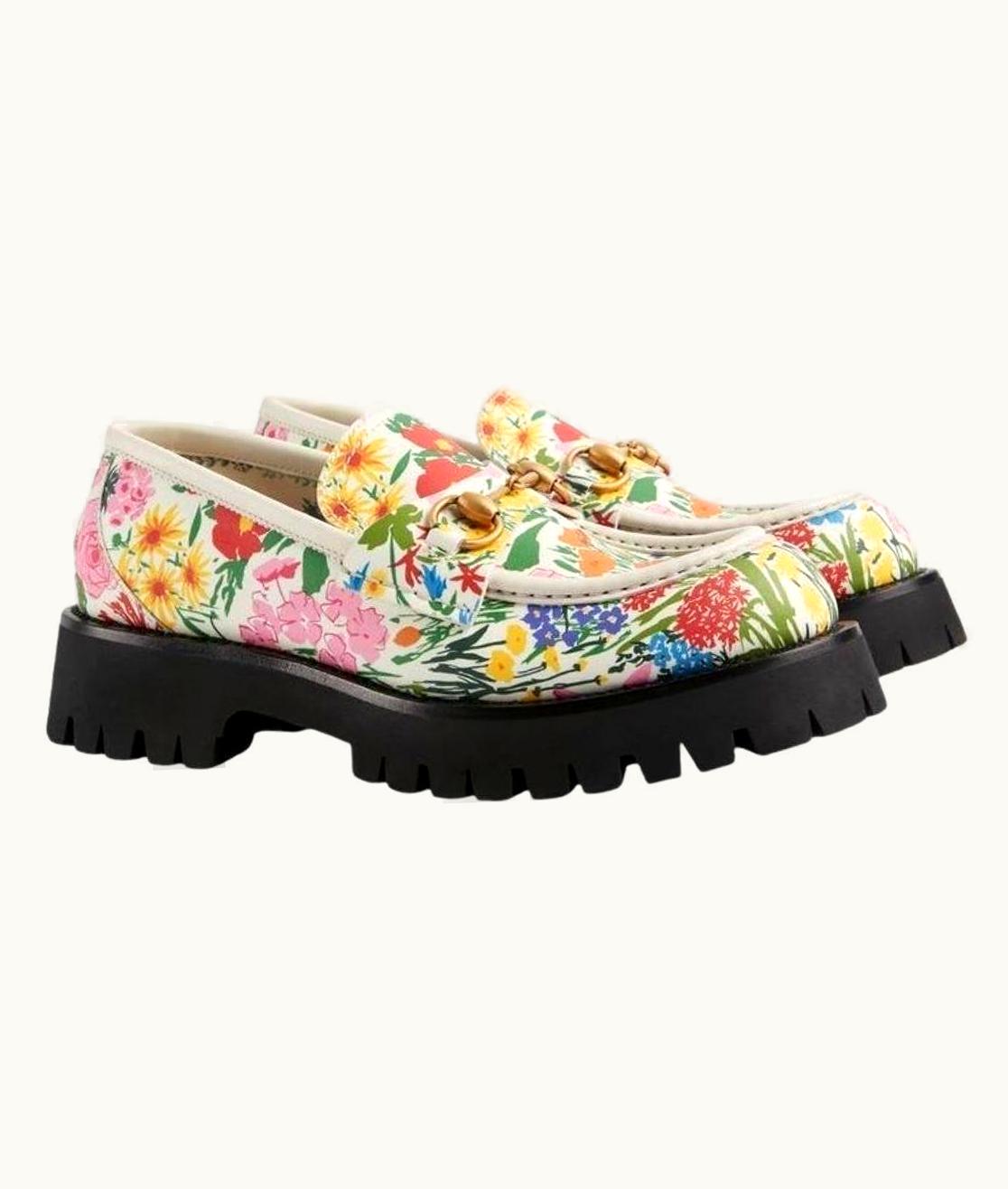 Gucci Gucci Ken Scott Print Lug Sole Loafers