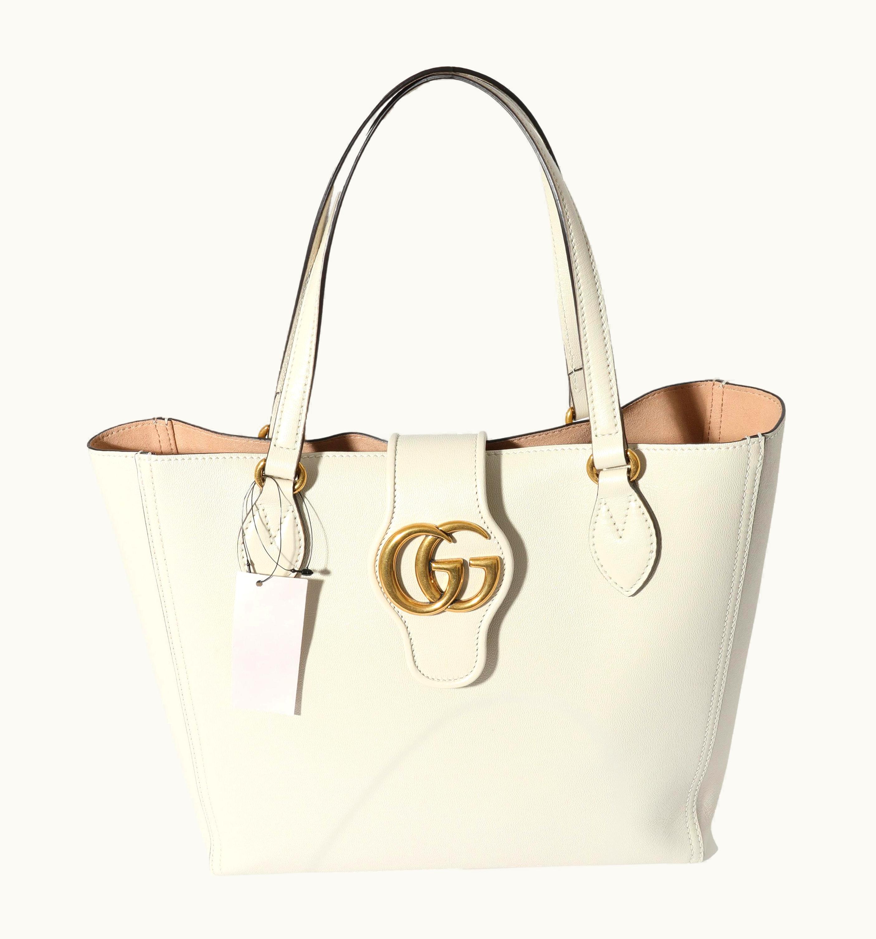 Gucci Gucci White Leather Sakai Small Dahlia Tote