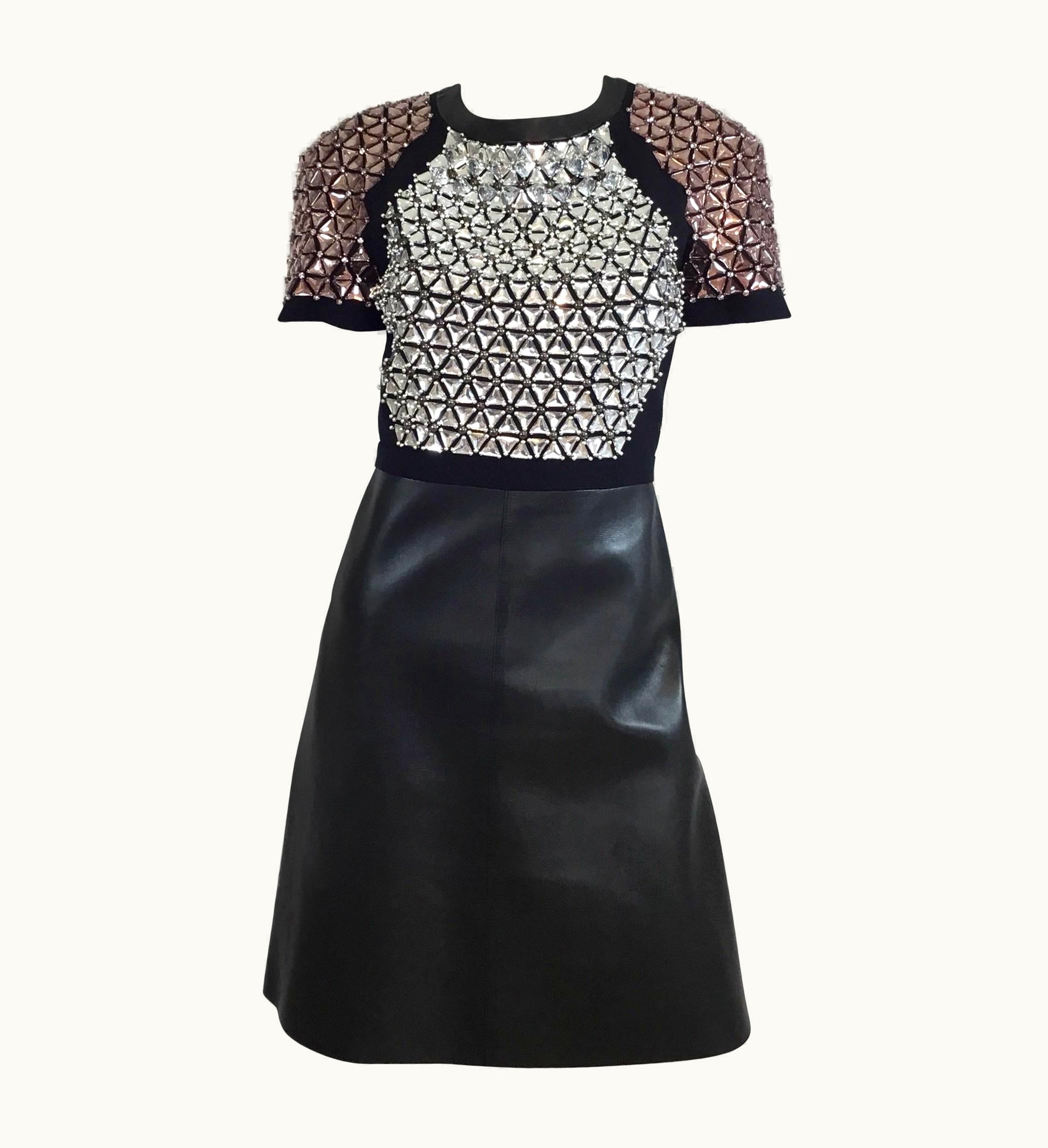 Gucci Gucci Couture Embellished Leather Dress, Winter