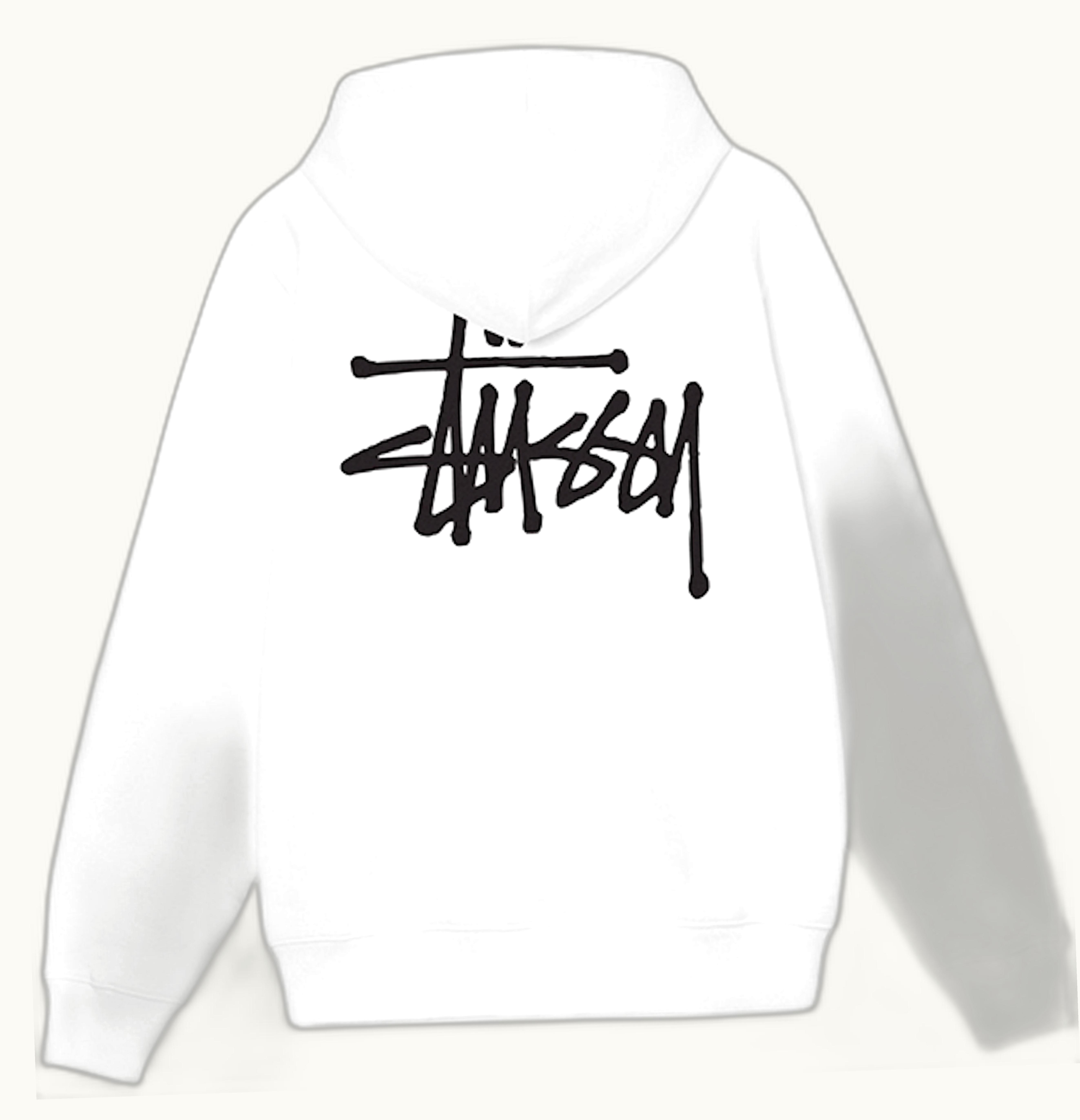 Stussy Stussy Basic Hoodie White Black
