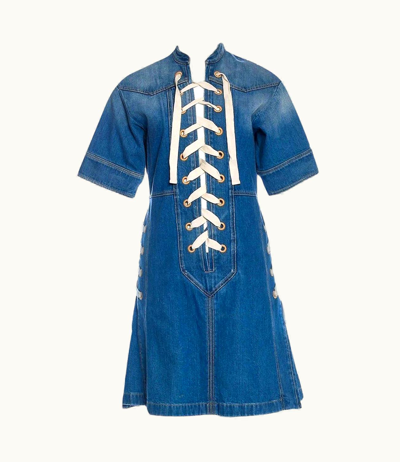 Gucci Rare Gucci Runway Ad Denim Dress S/S UZ0575843