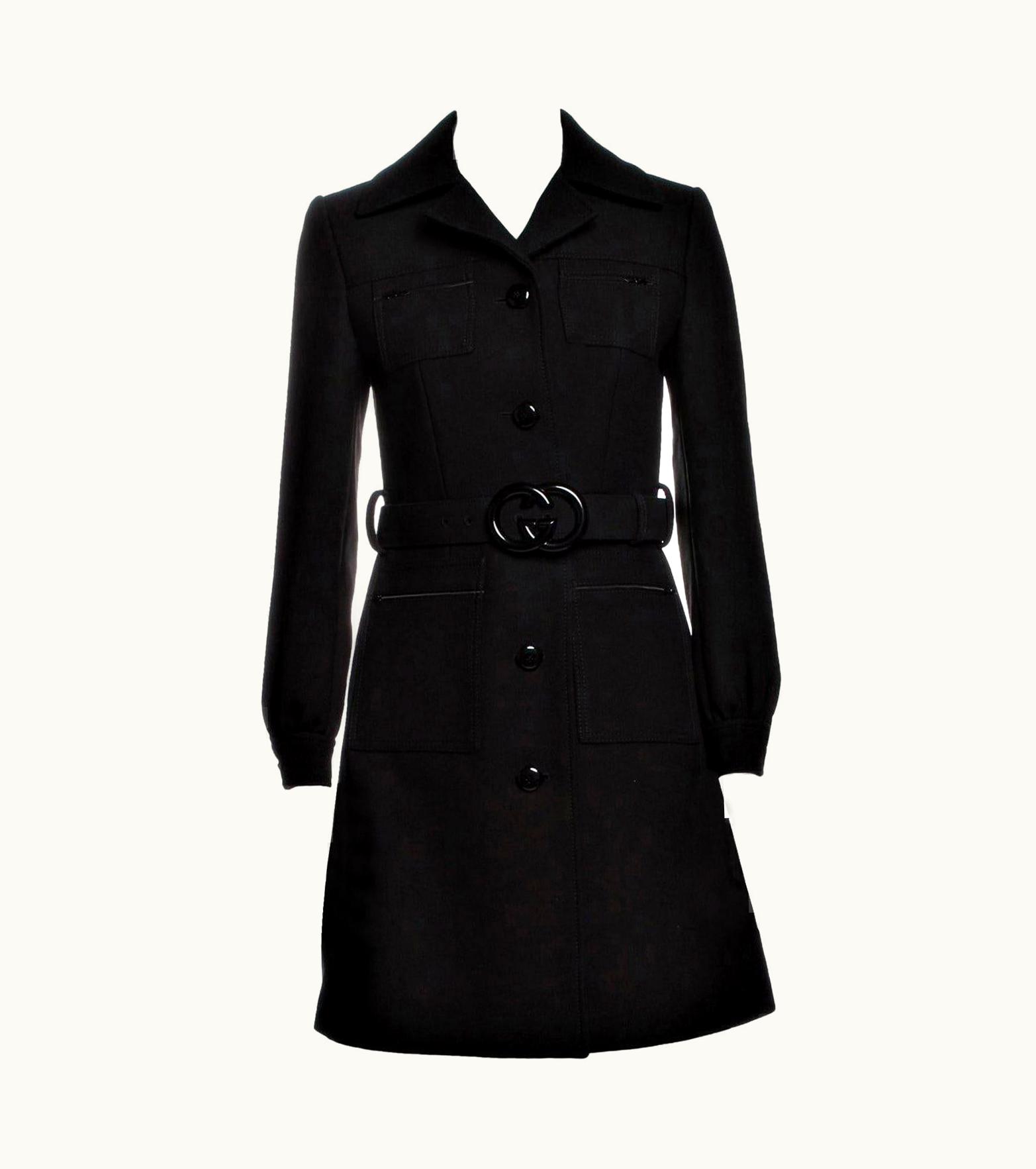 Gucci With Tags Gucci Pre Fall 2019 Wool Belted Peacoat Jacket Coat $3980 UZ0575947