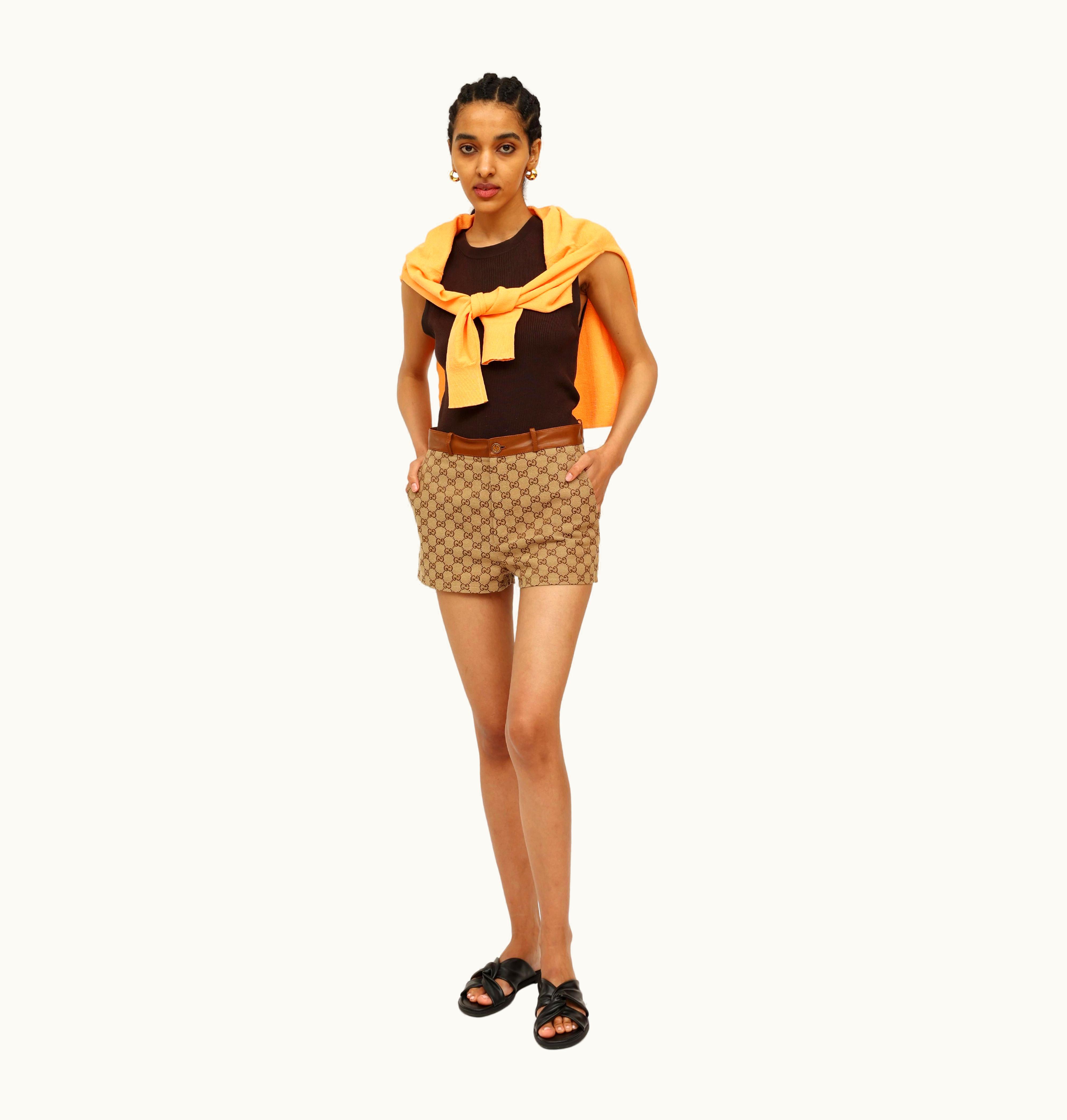 Gucci Gucci AW 2021 Brown Gg Canvas Short