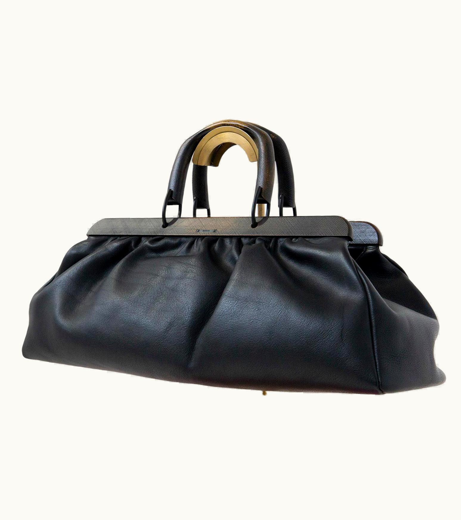 Gucci Gucci Day Bag Model Doctor' Bag In Black Leather