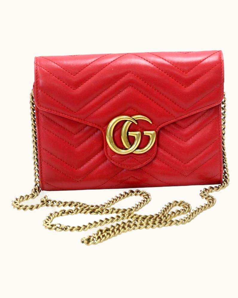 Gucci Gucci Marmont Flap Gg Medium Matelasse Leather Crossbody Bag Gg-0611n-0005