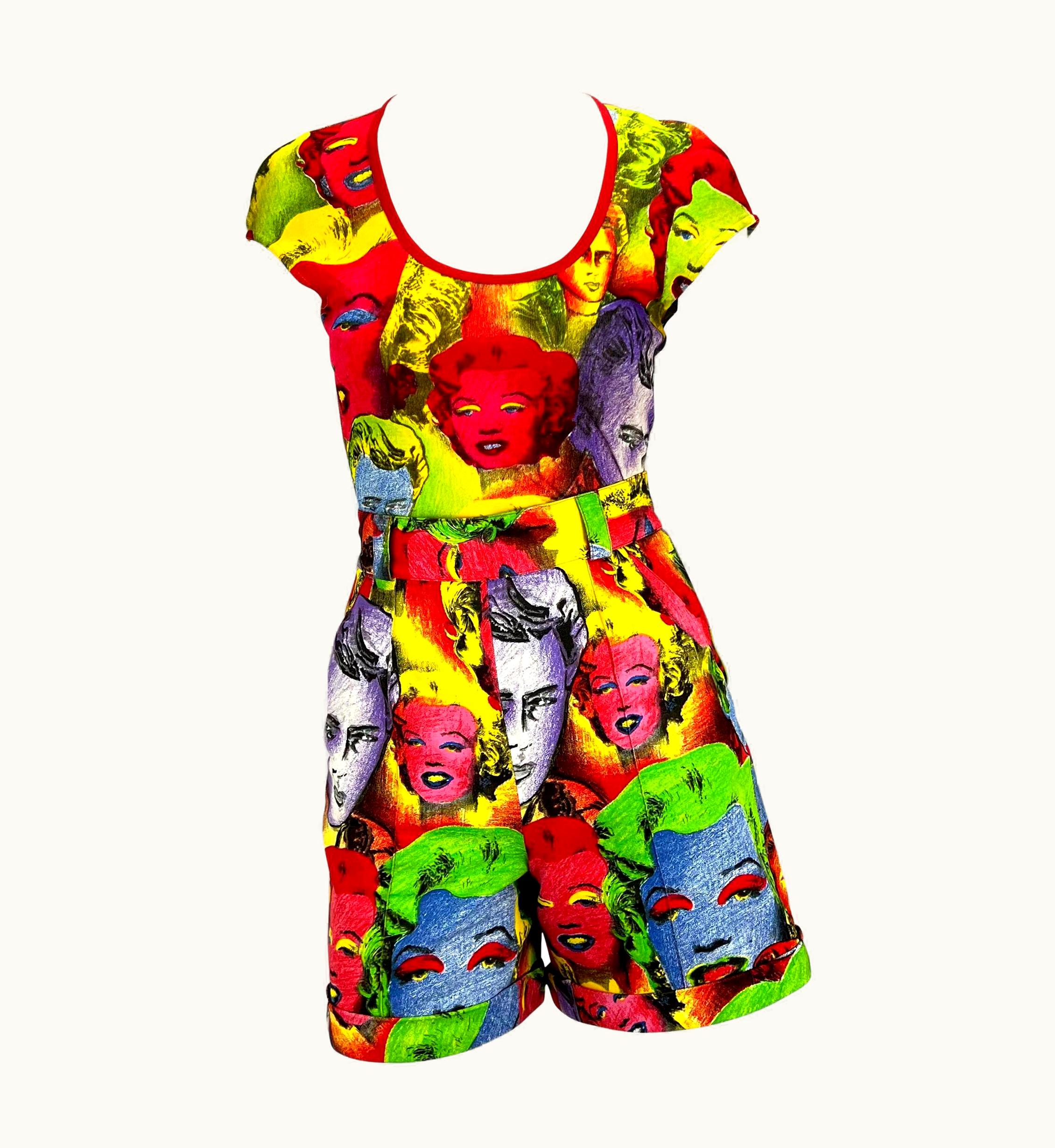 Gianni Versace Couture S/S 1991 Gianni Versace Couture Marilyn Monroe Pop Art Warhol Print Set
