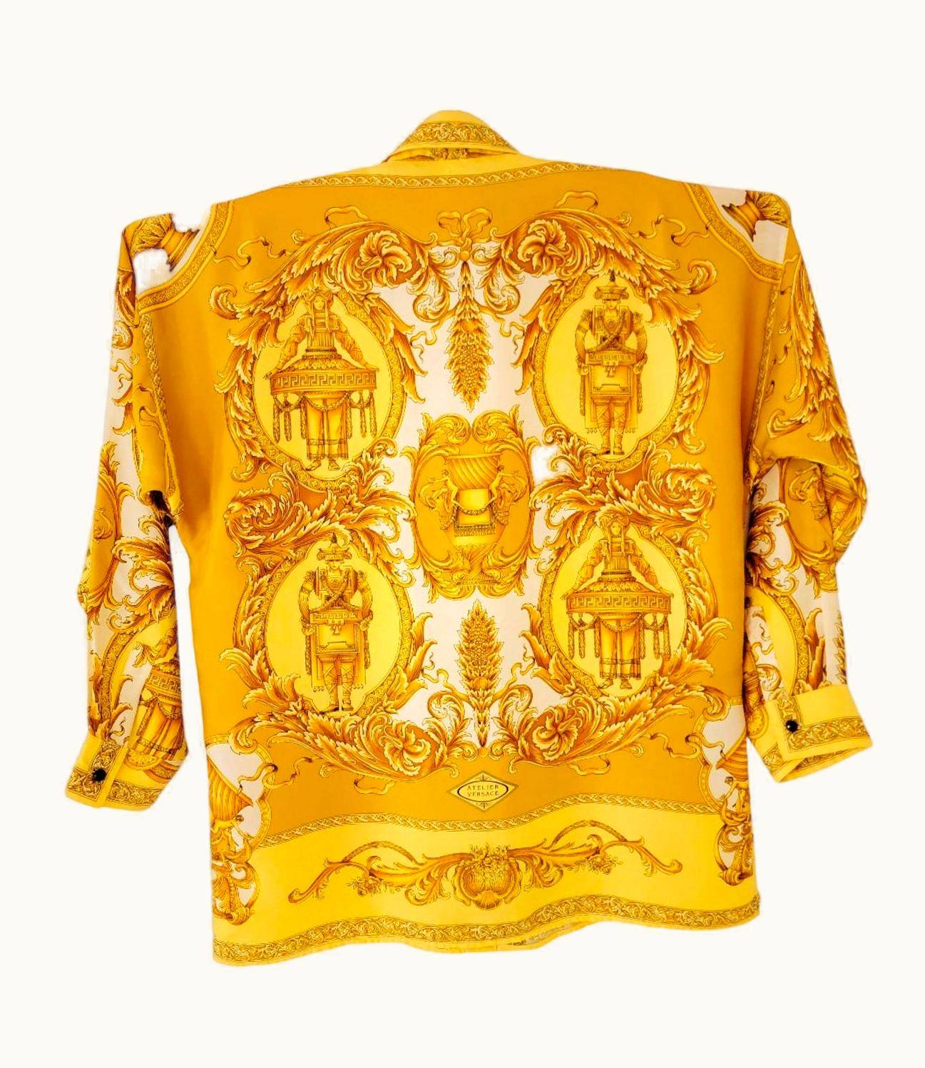 Gianni Versace Couture Gianni Versace Petitot Silk Shirt Neoclassical Roman Rococo Men'