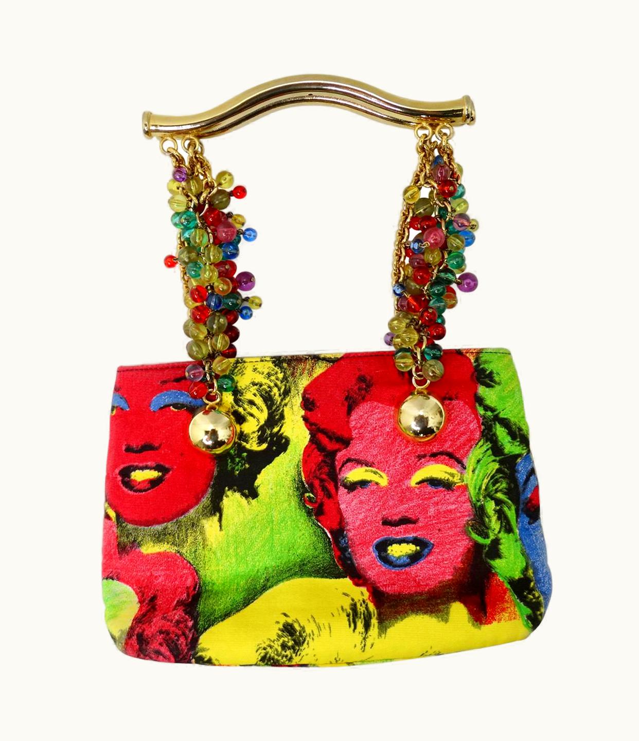 Gianni Versace Couture Gianni Versace 1991 Marilyn Monroe & James Dean Pop Art Bag