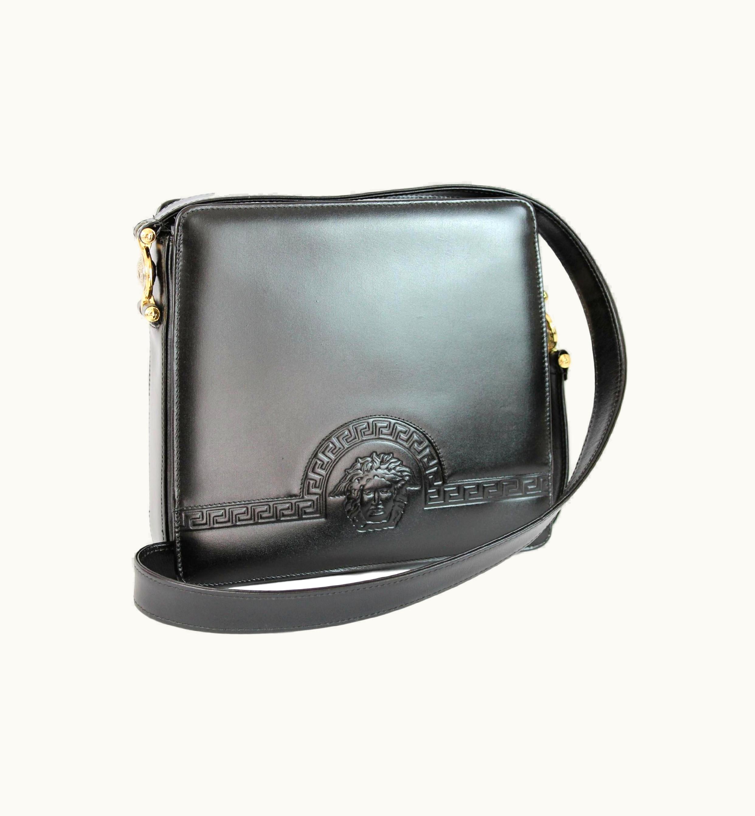 Gianni Versace Couture Gianni Versace Shoulder Bag Leather Vintage Black