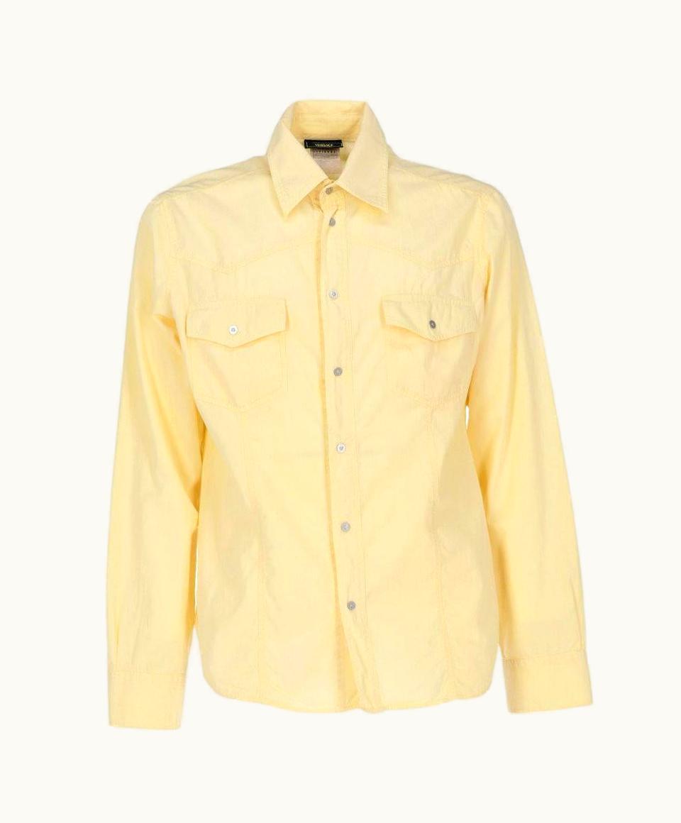 Versace 90s Versace Yellow Cotton Shirt